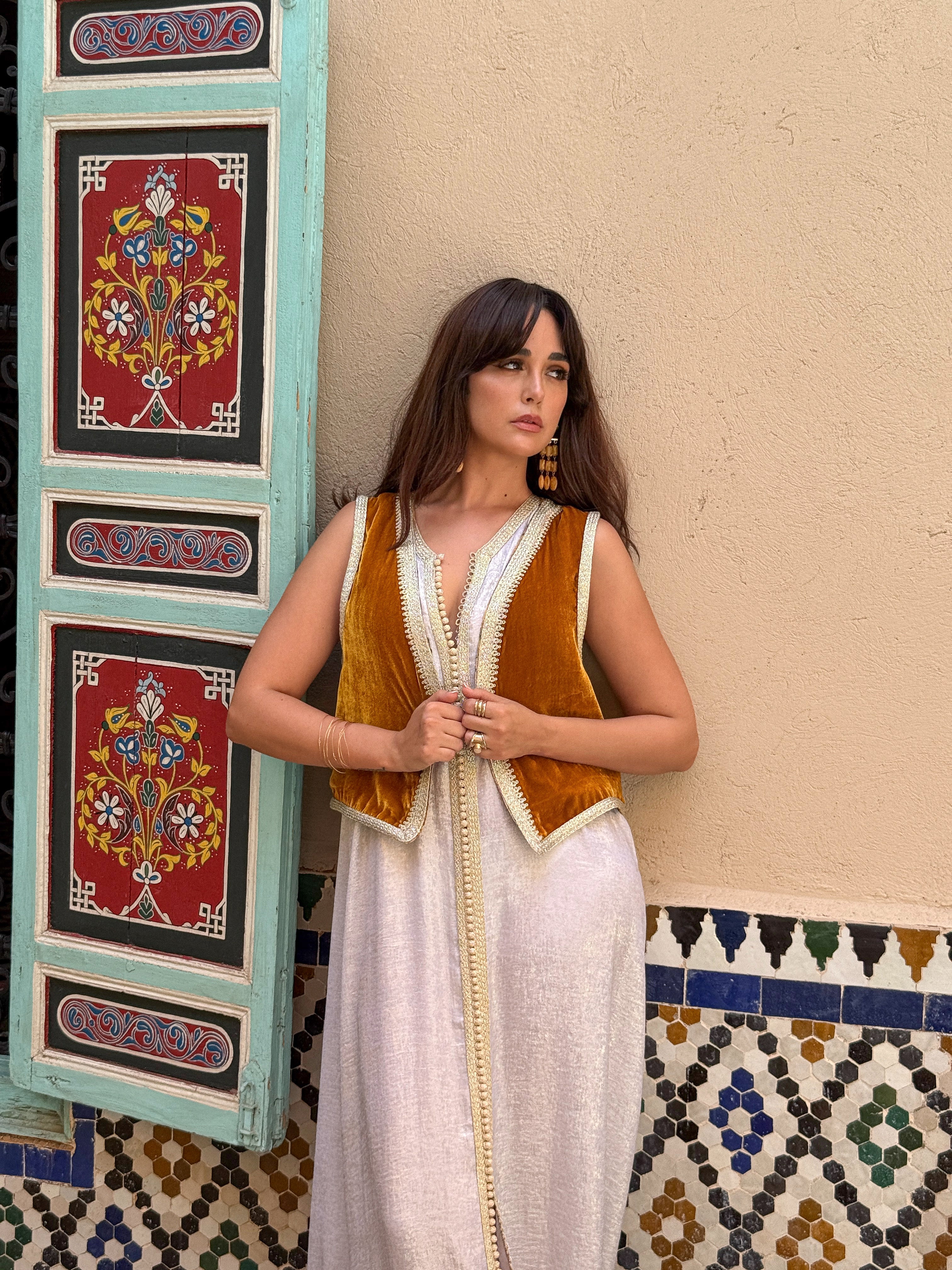 LOUJAIN KAFTAN & VEST SET