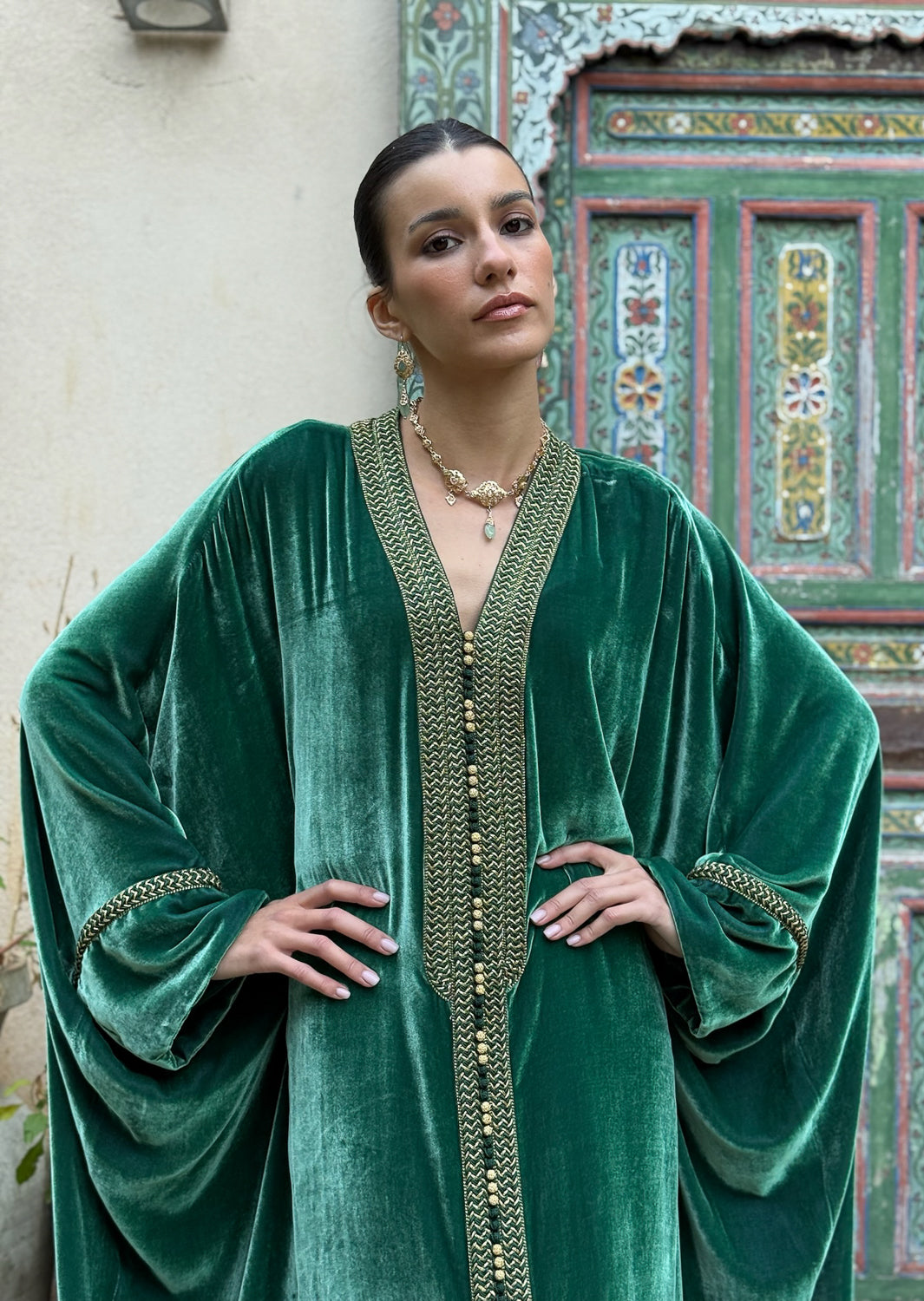 HANIN SILK VELVET KAFTAN