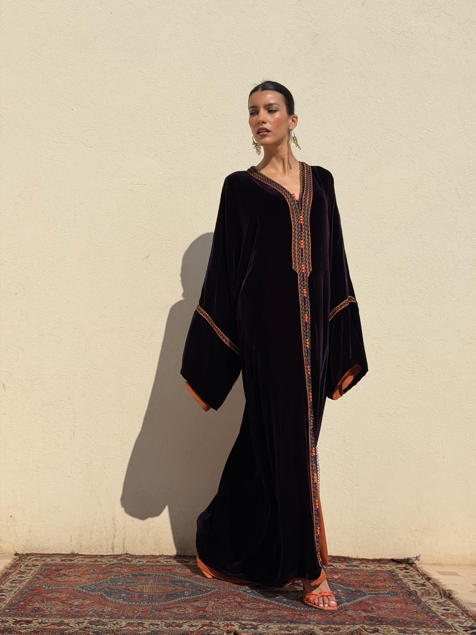 HAJAR TWO-PIECE SILK KAFTAN