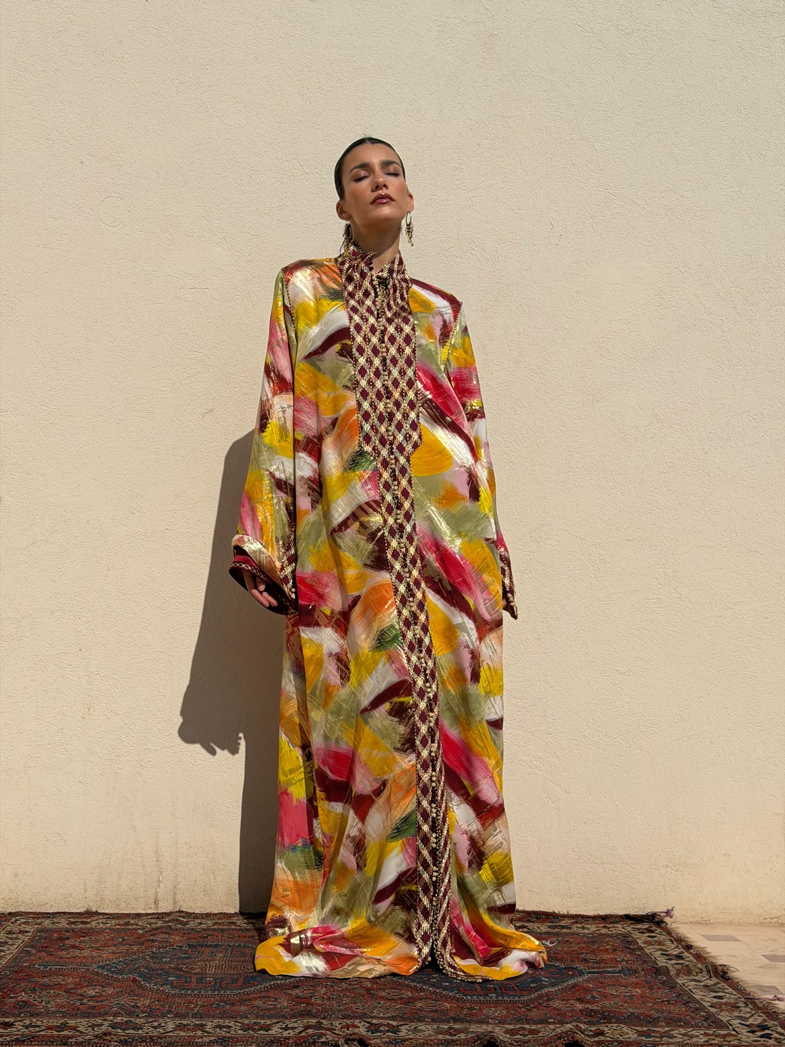 RITAJ TWO-PIECE SILK KAFTAN