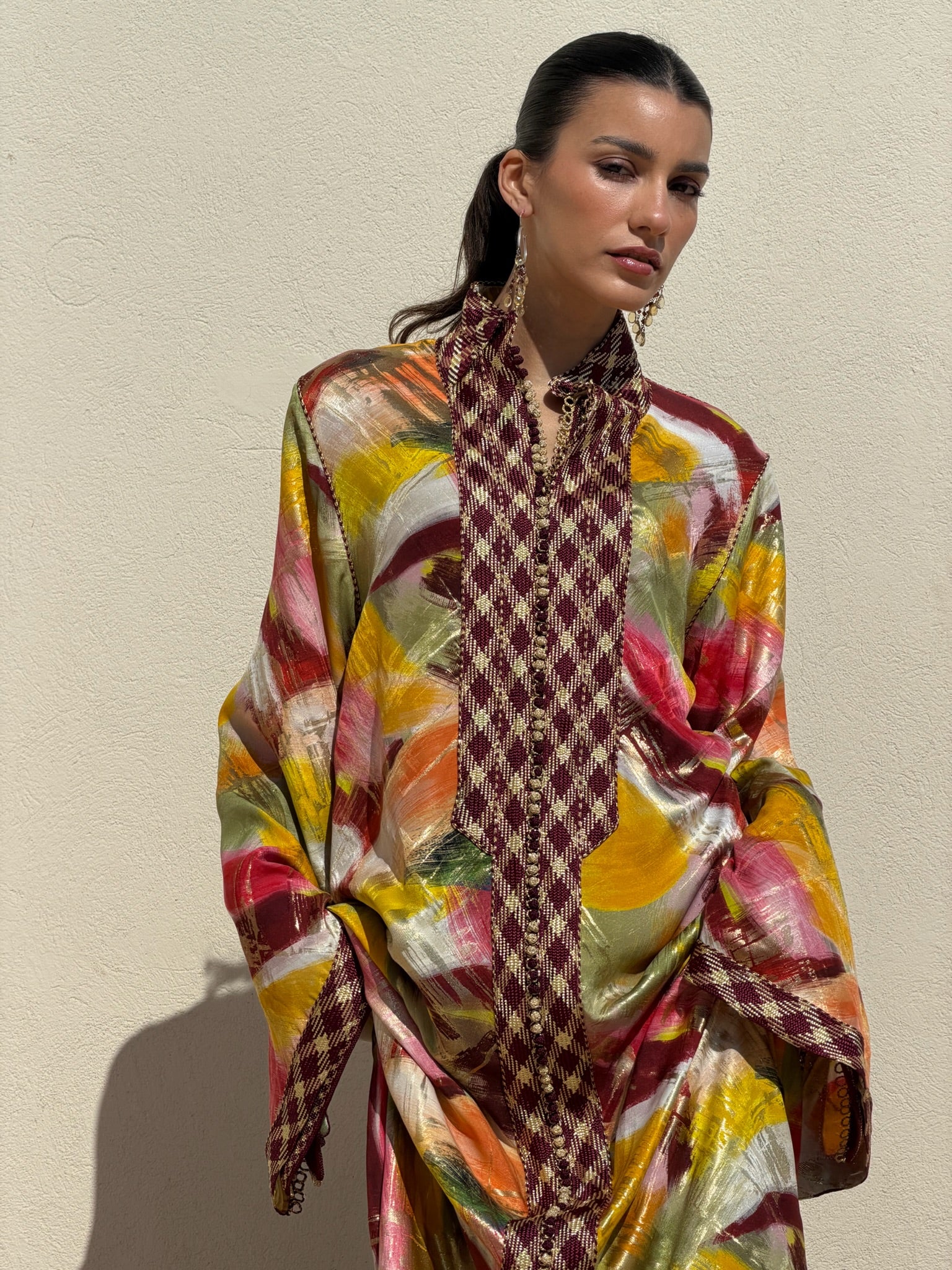 RITAJ TWO-PIECE SILK KAFTAN