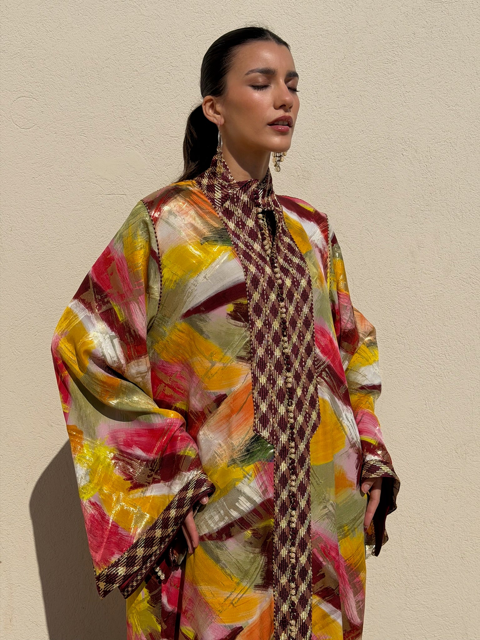RITAJ TWO-PIECE SILK KAFTAN