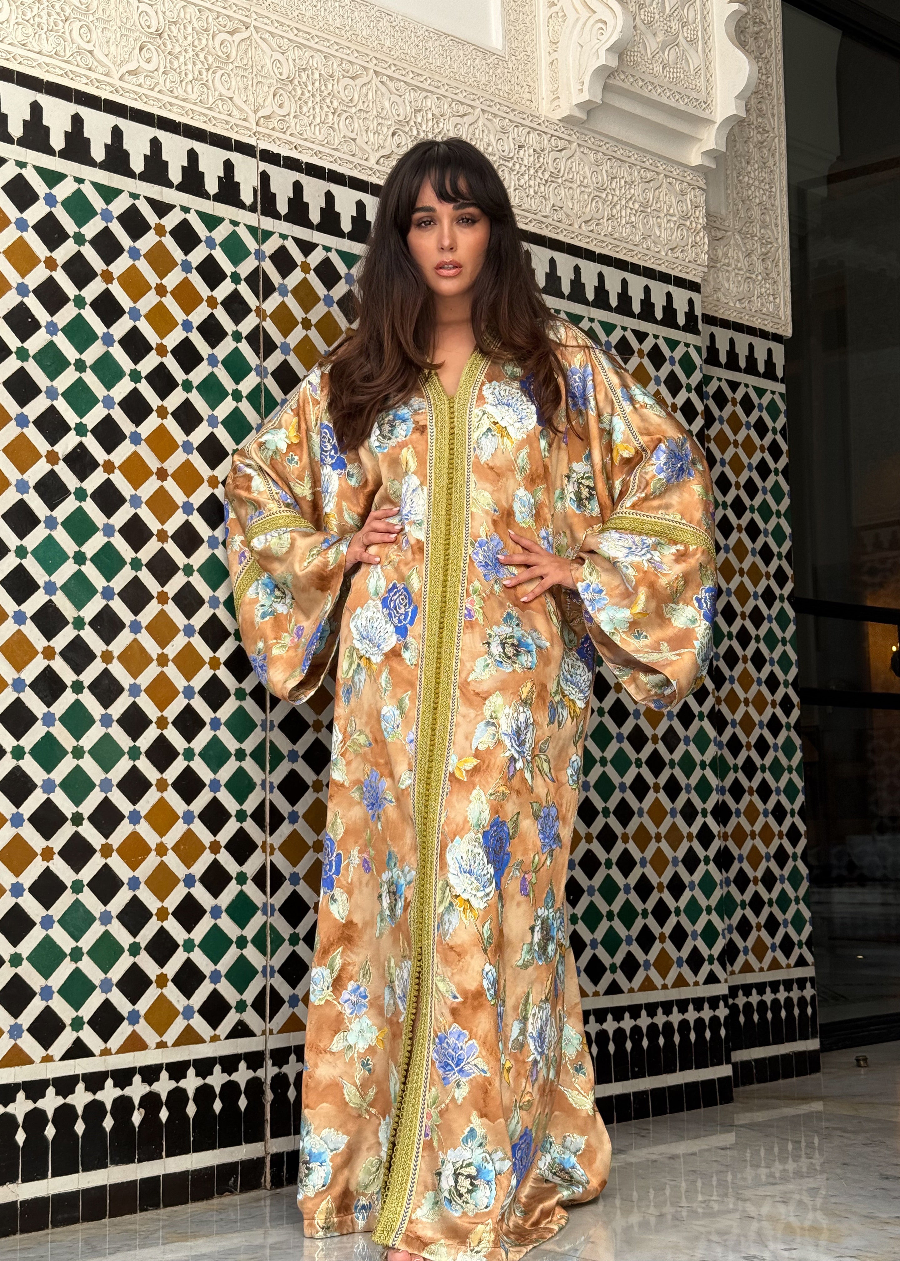 LILA FLORAL KAFTAN