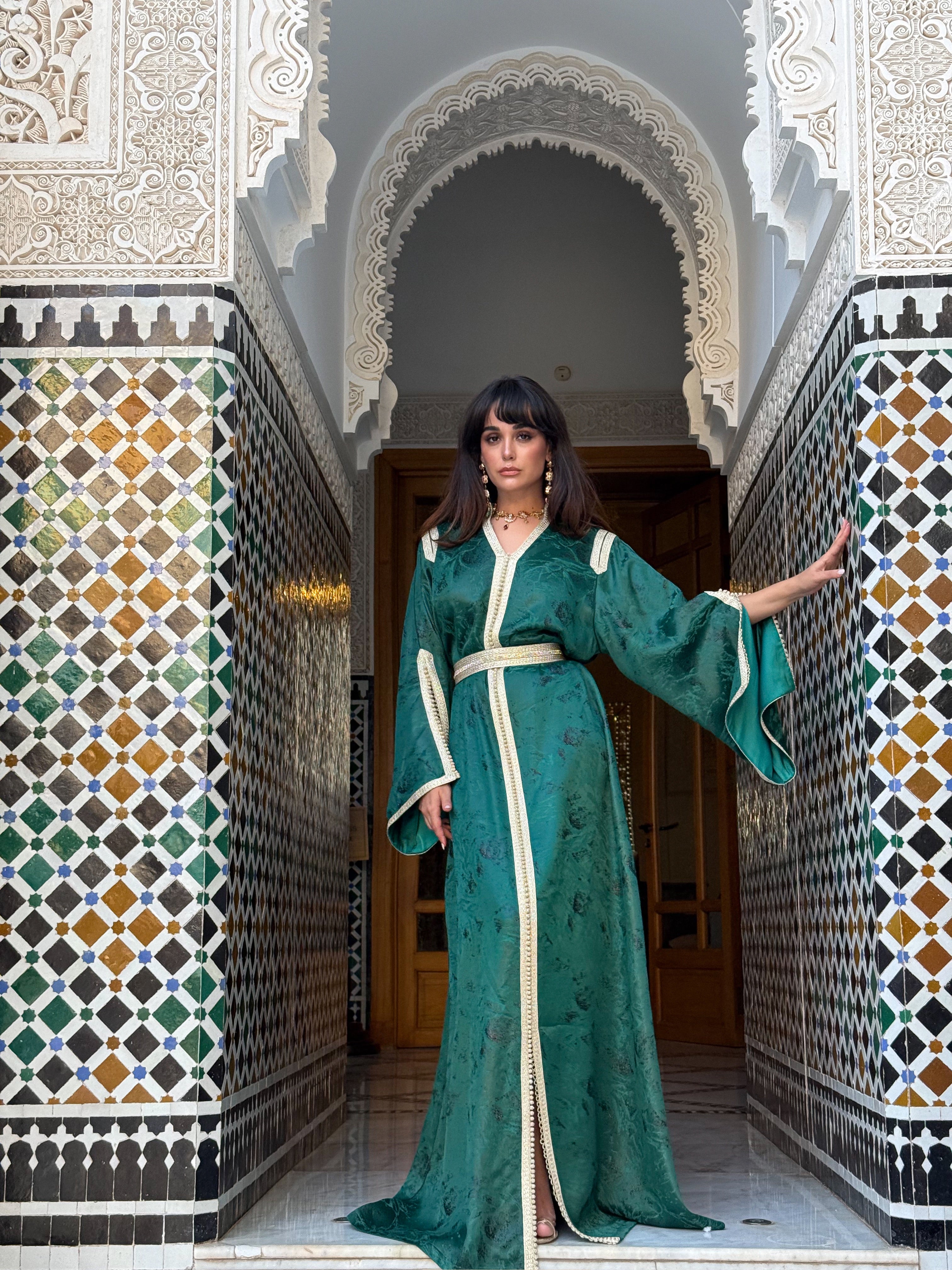ALANOUD EMERALD KAFTAN