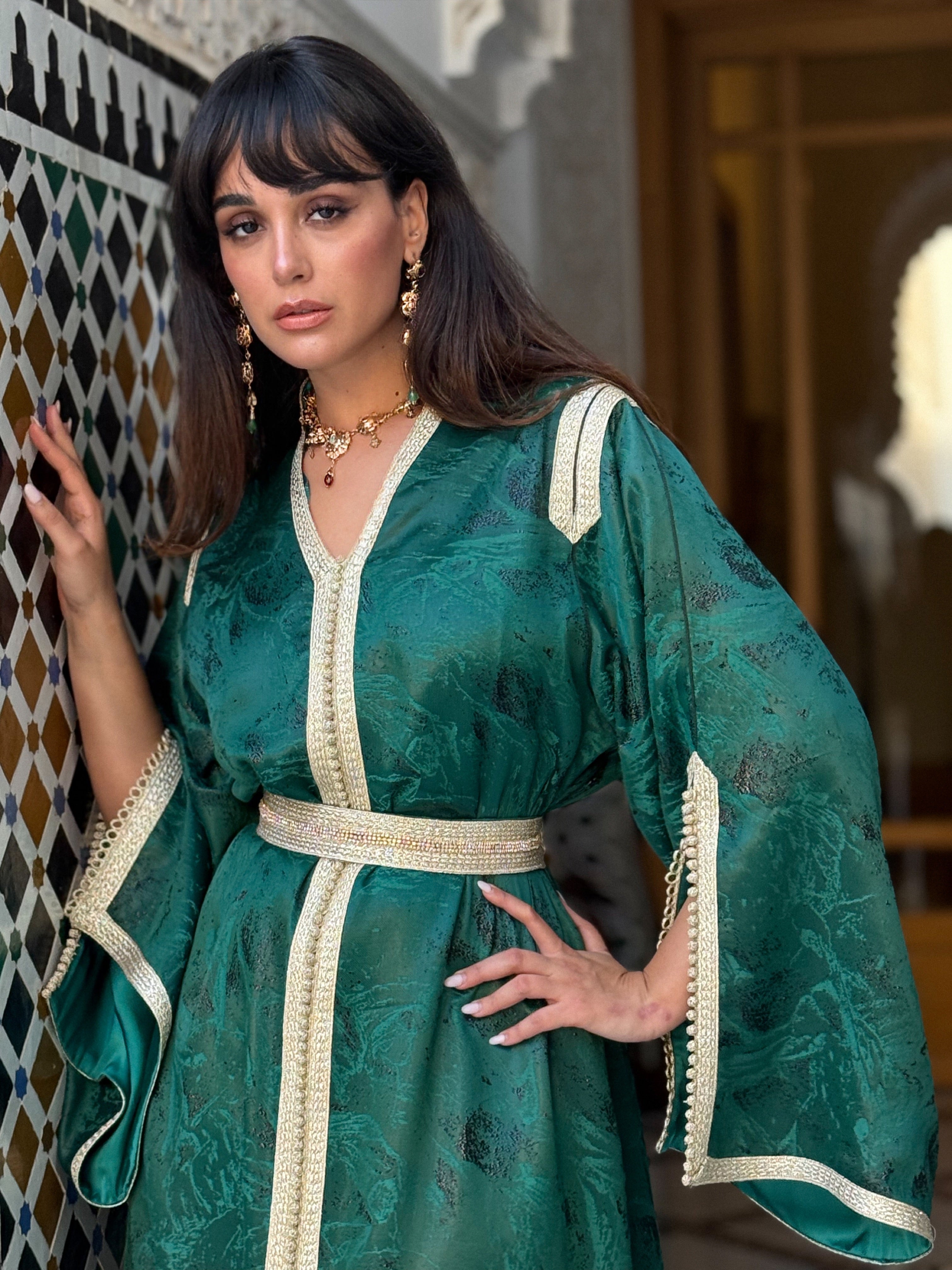 ALANOUD EMERALD KAFTAN