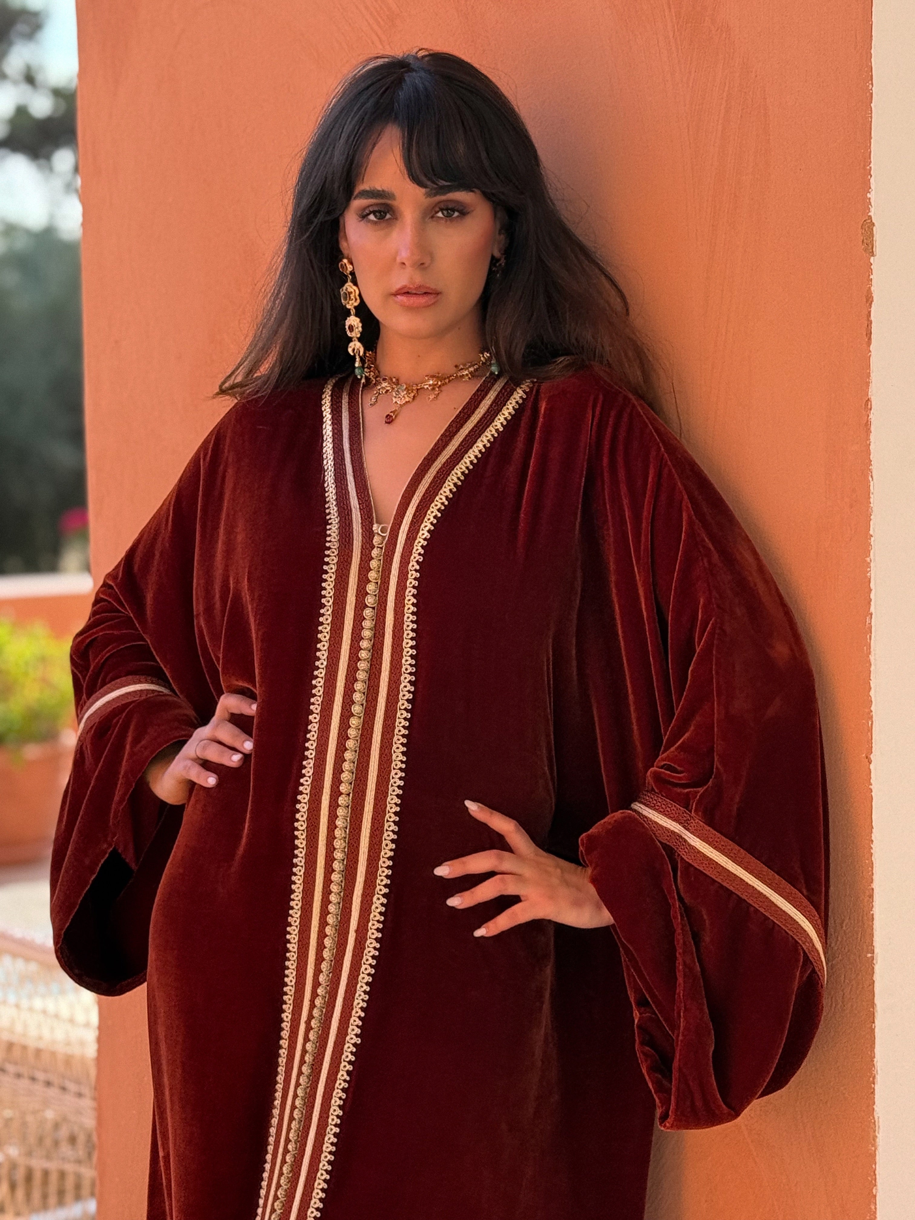 SALMA OVERSIZED VELVET KAFTAN