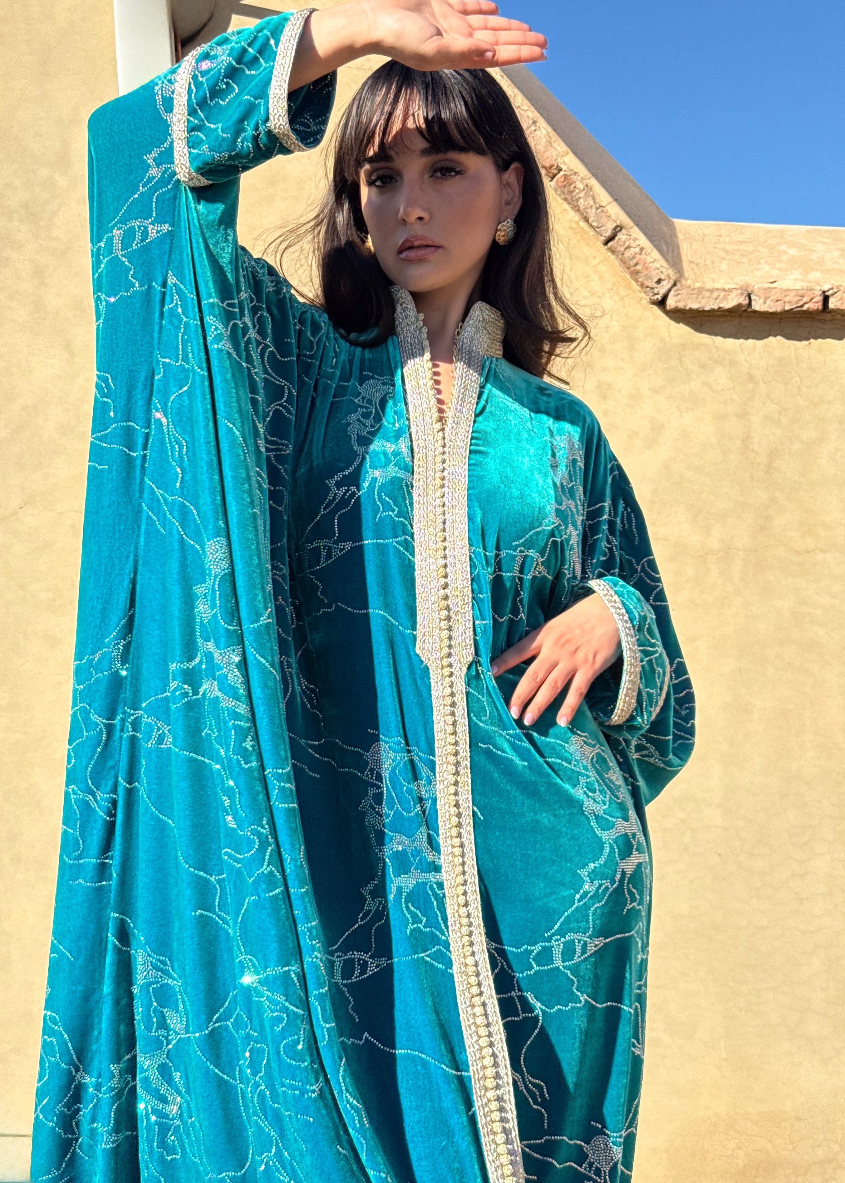 GUAYZA SILK VELVET KAFTAN