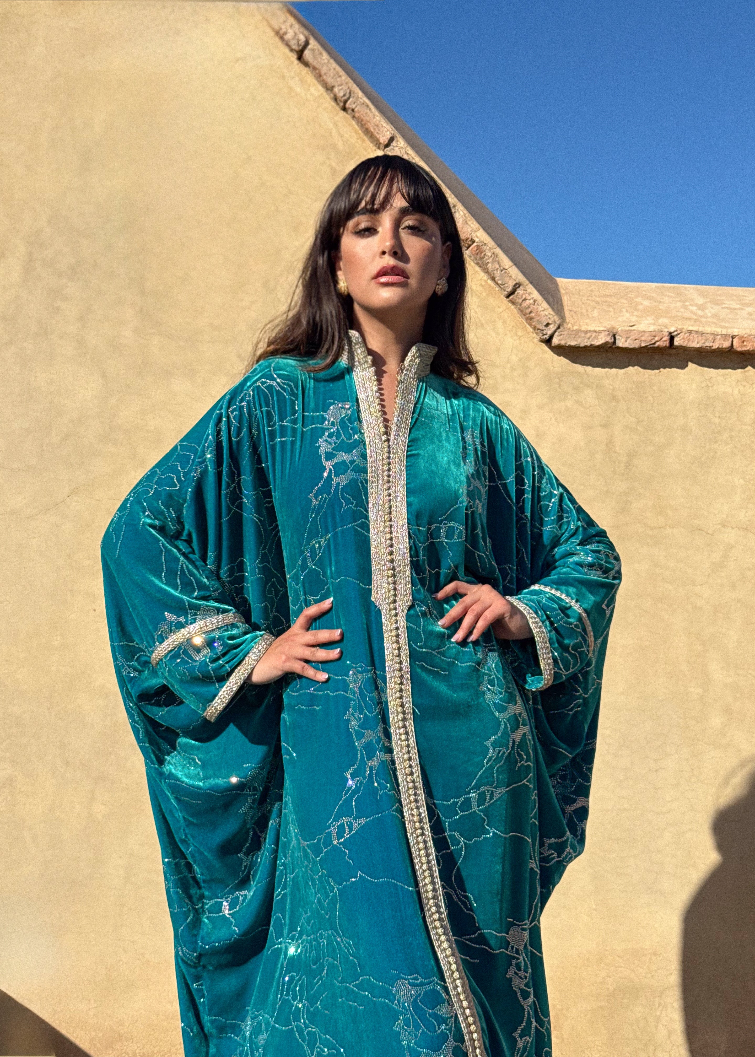 GUAYZA SILK VELVET KAFTAN