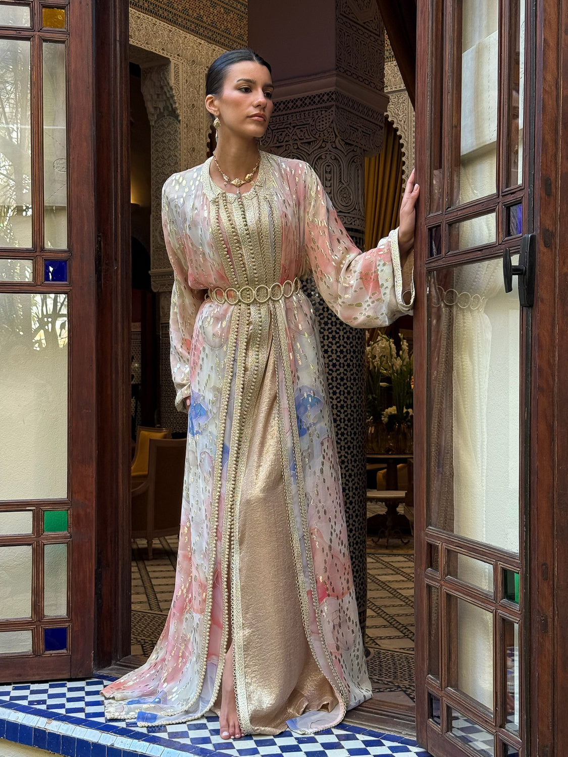 KHADIJA 3-PIECES SILK KAFTAN