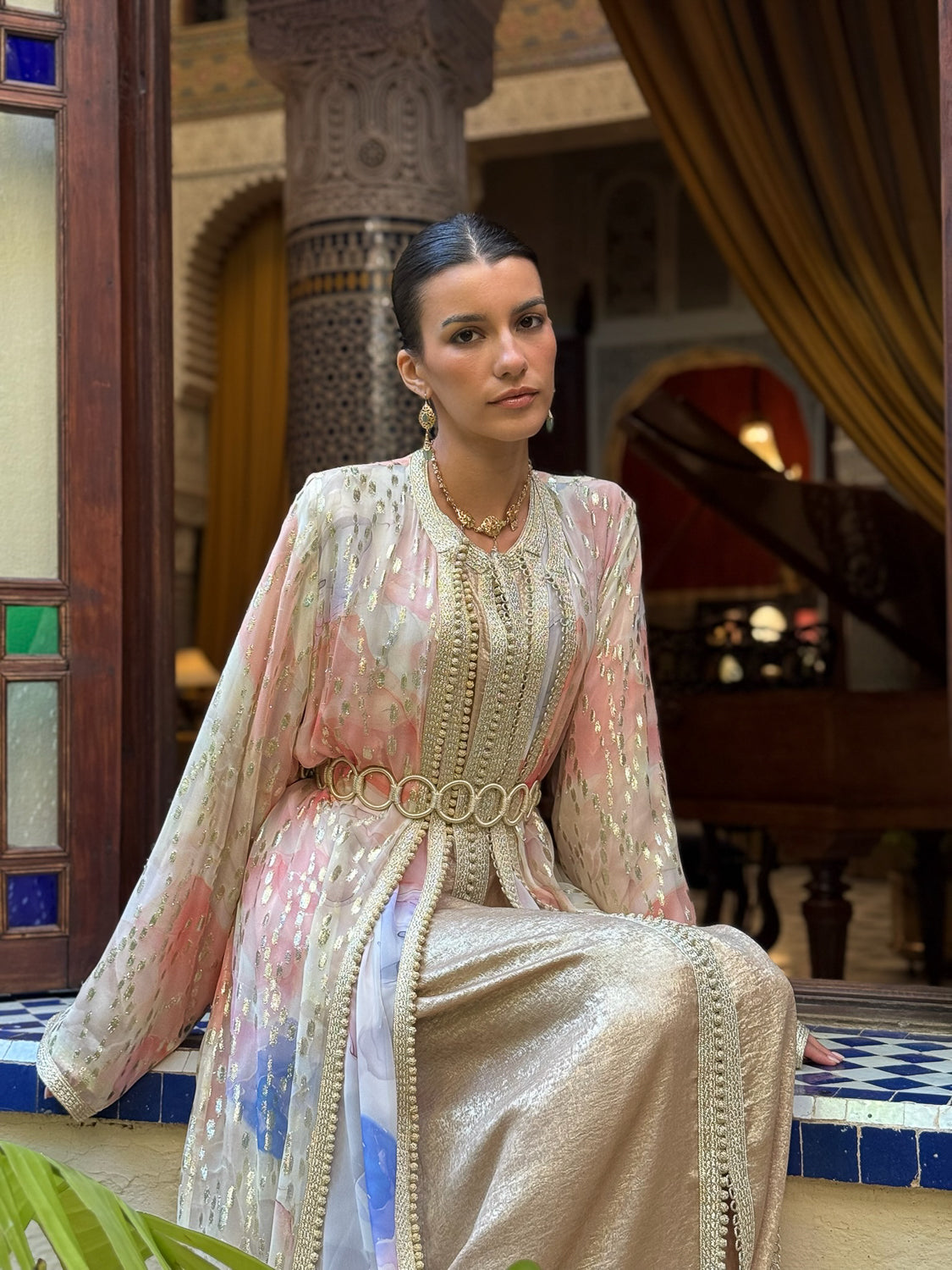 KHADIJA 3-PIECES SILK KAFTAN