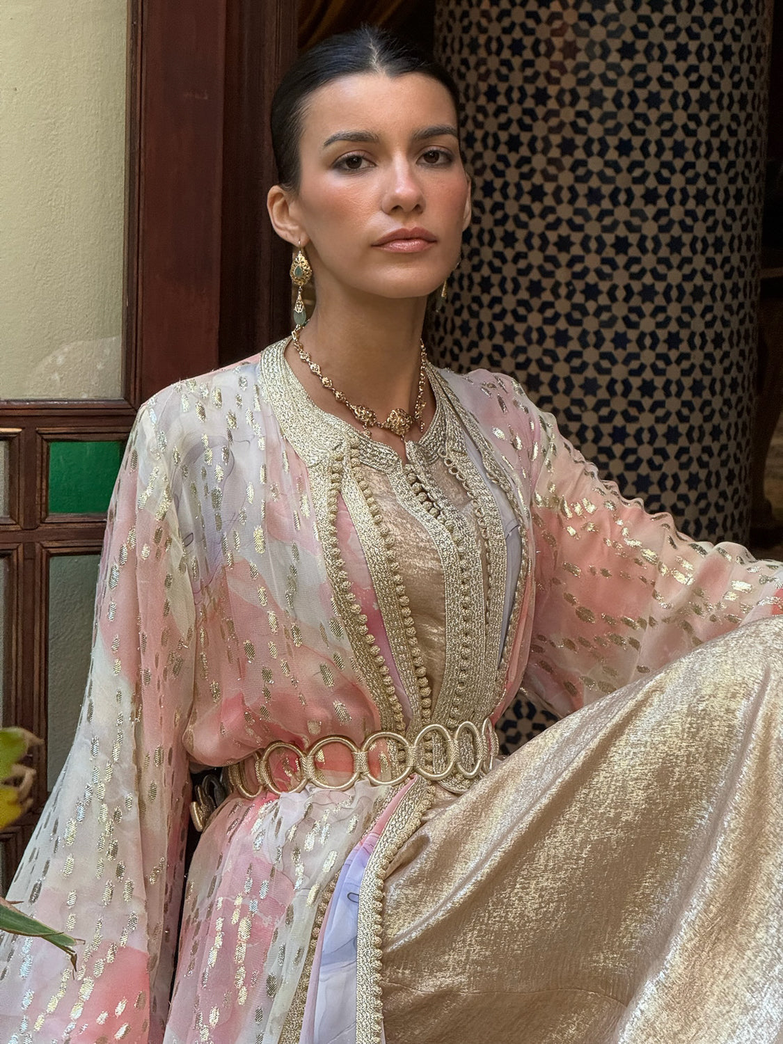KHADIJA 3-PIECES SILK KAFTAN