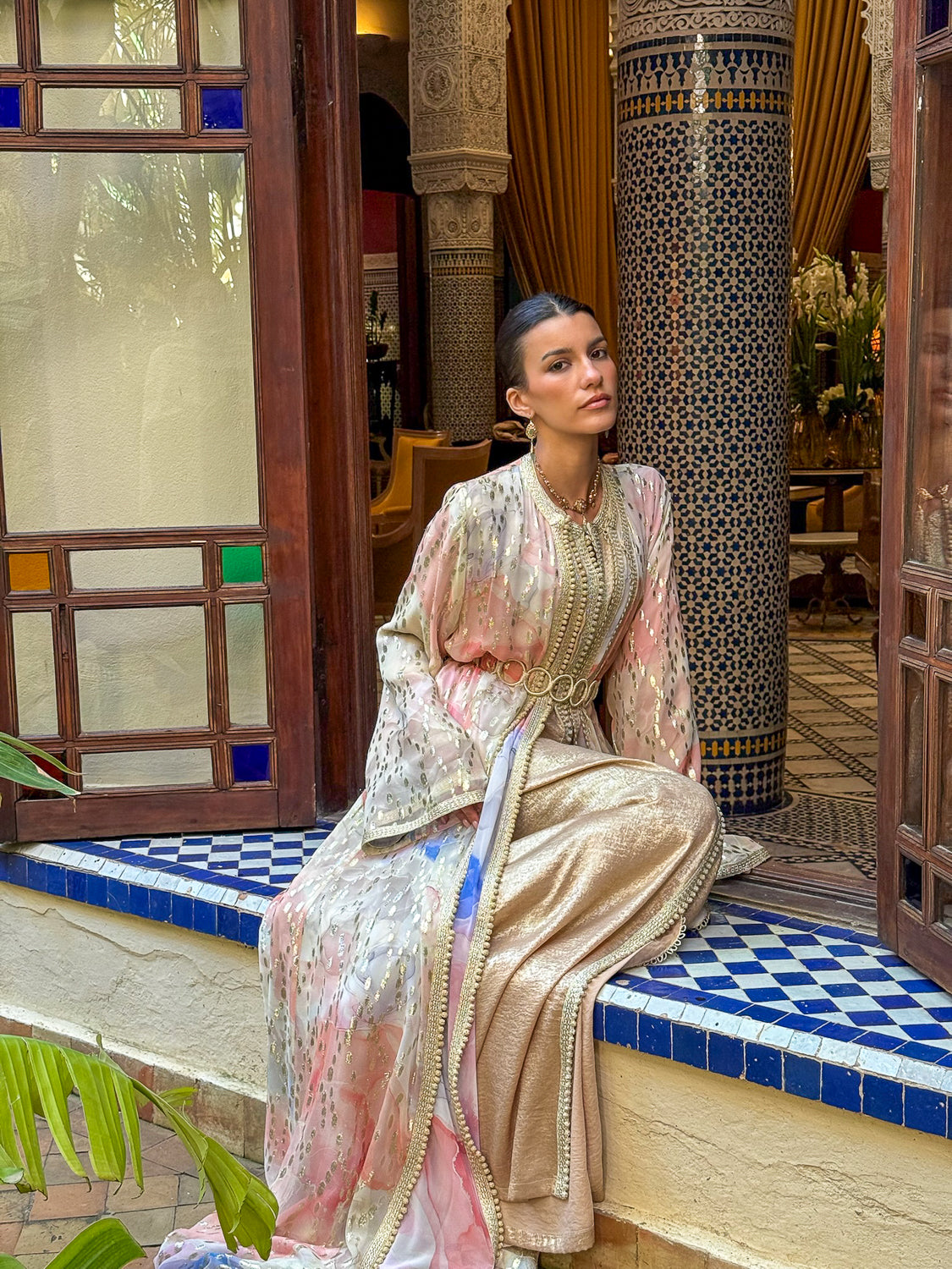 KHADIJA 3-PIECES SILK KAFTAN