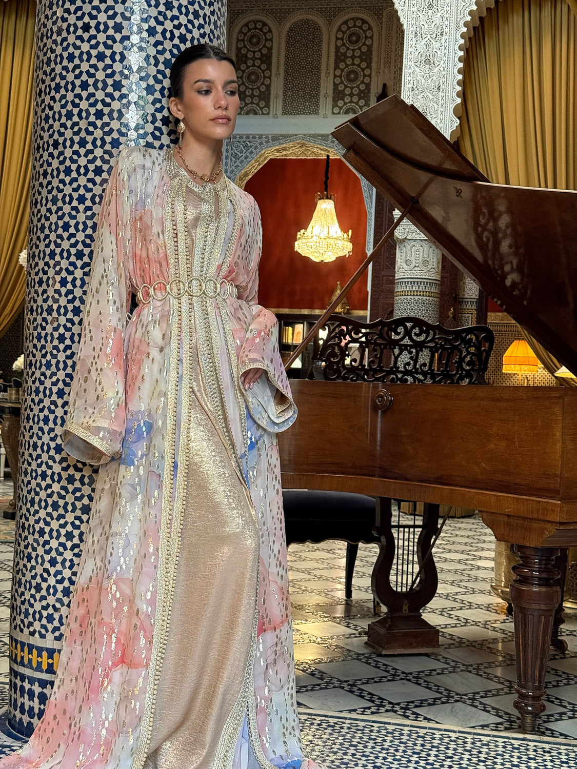 KHADIJA 3-PIECES SILK KAFTAN