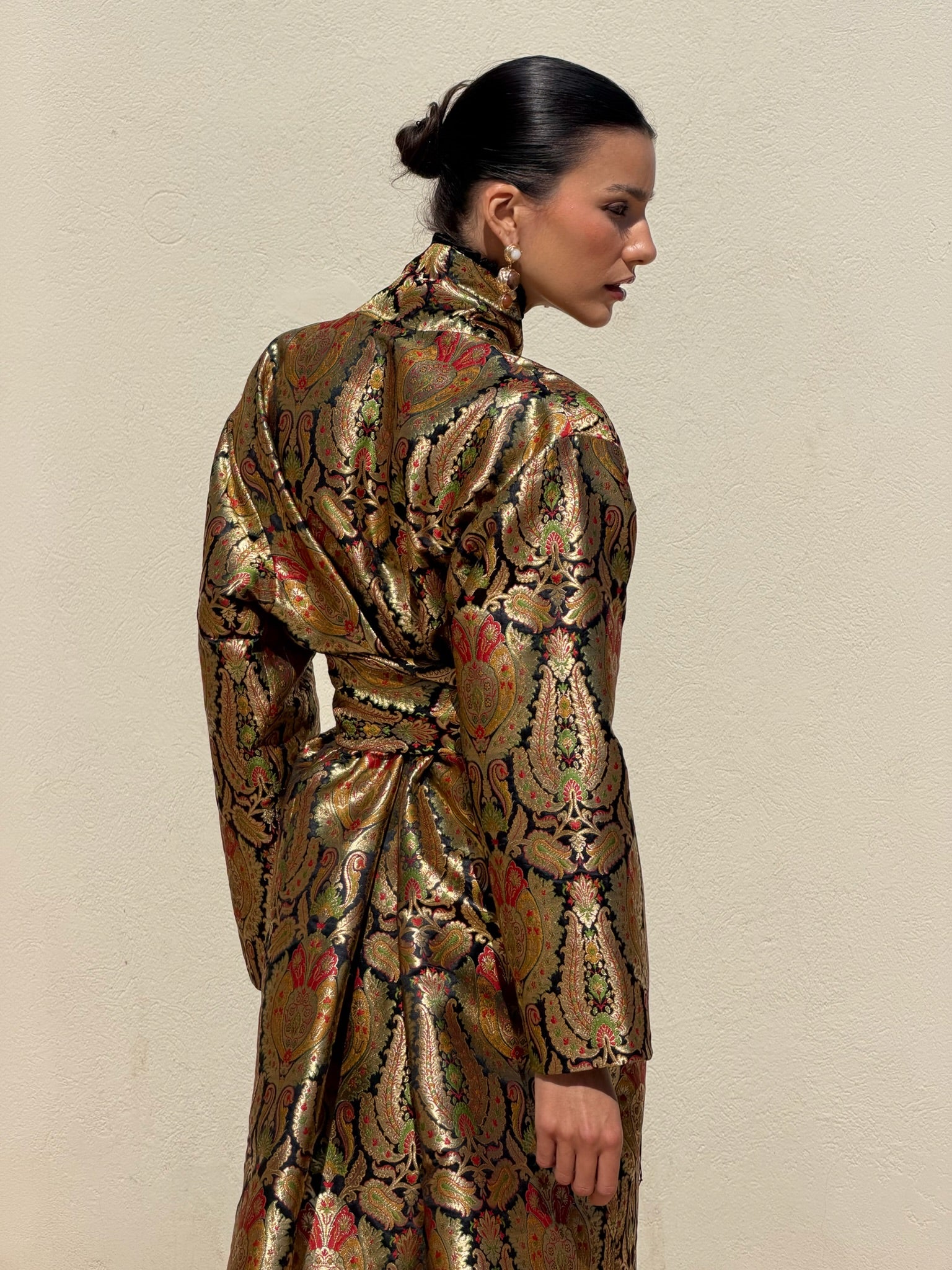 BODOUR SILK FLORAL KAFTAN