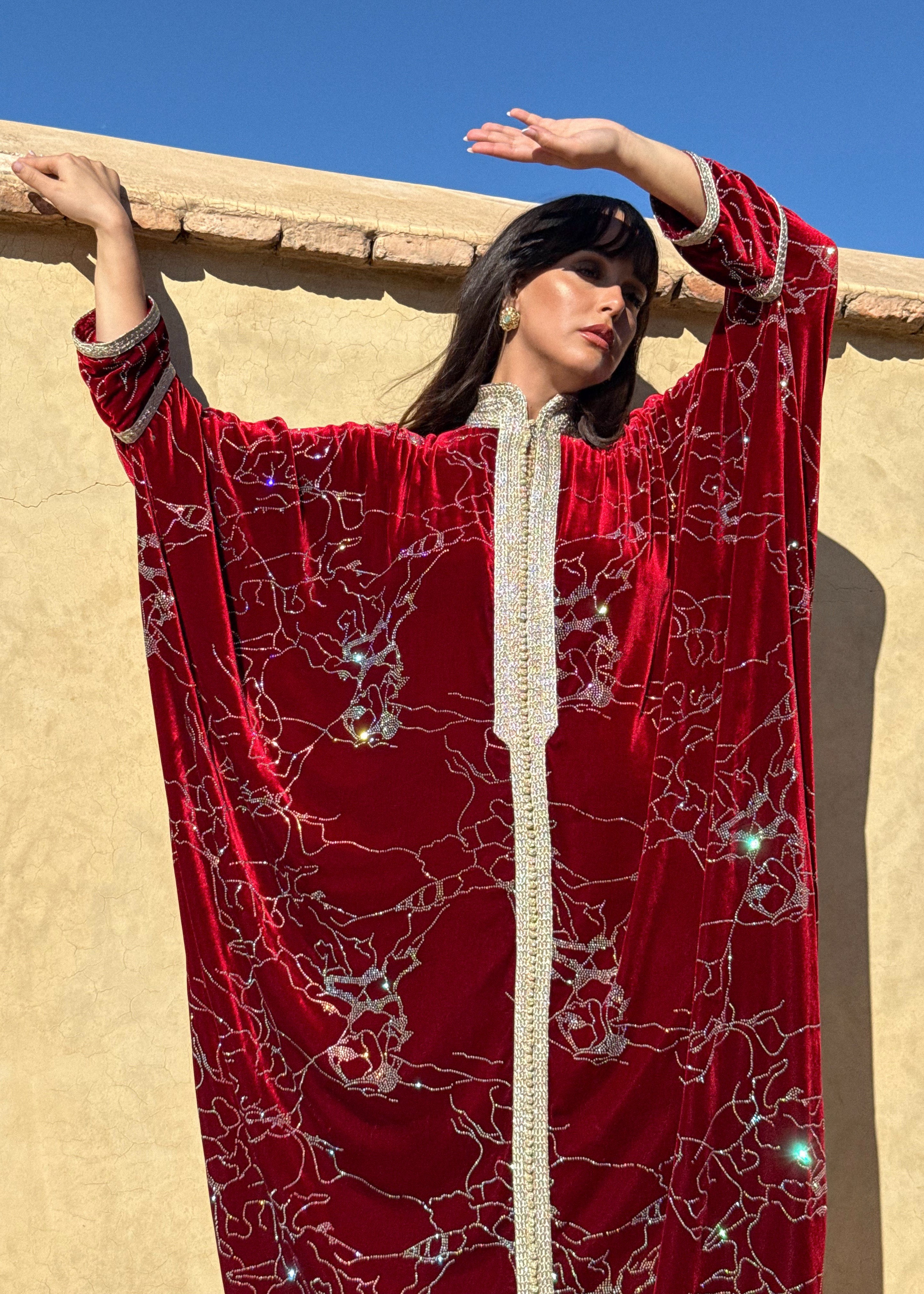 BADIA SILK VELVET KAFTAN