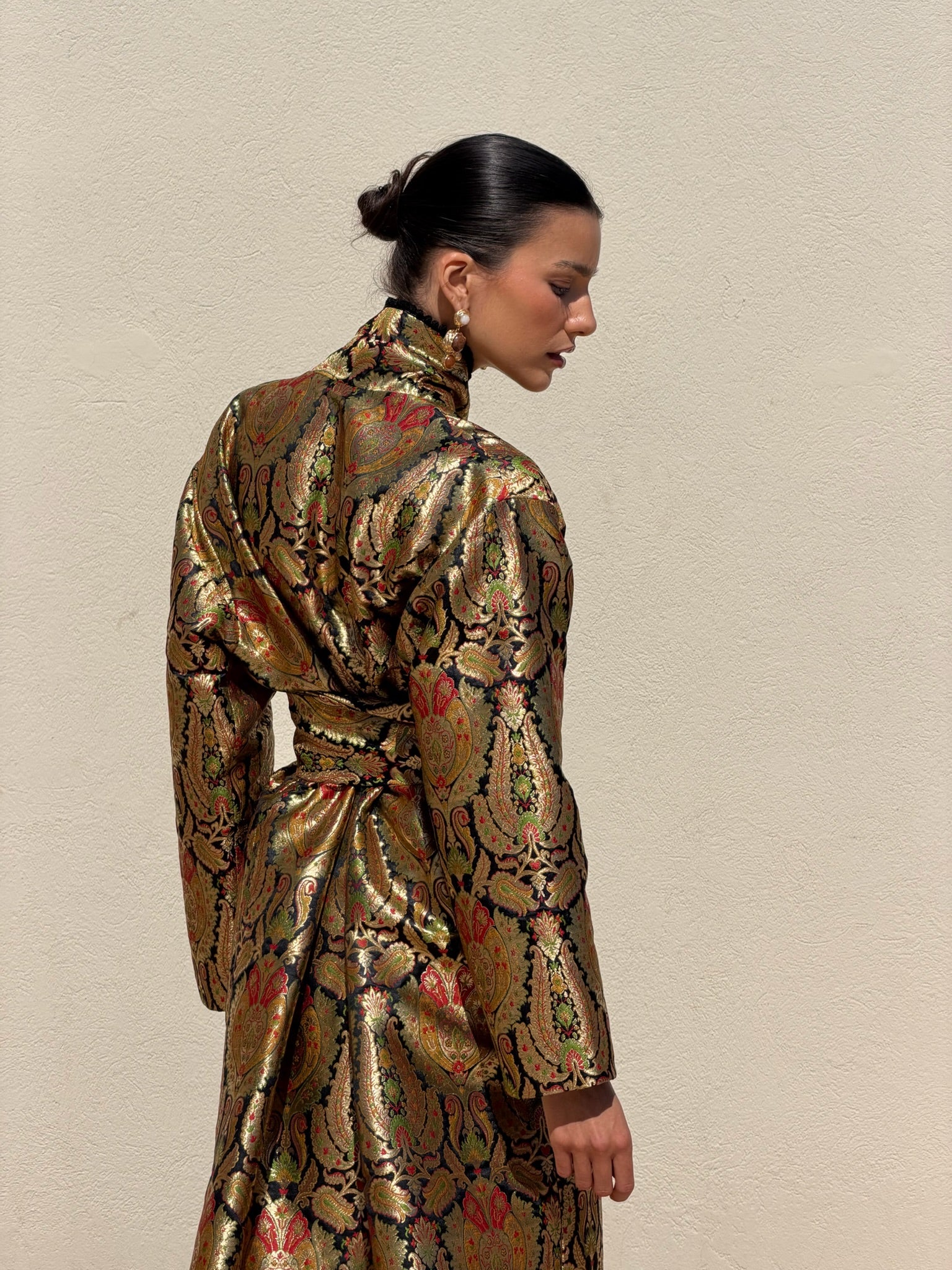 BODOUR SILK FLORAL KAFTAN