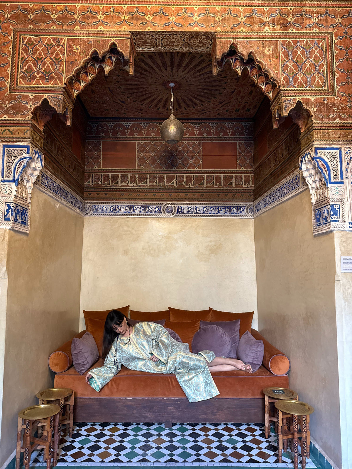Zakiya Silk Brocade Kaftan by Moroccan Touch