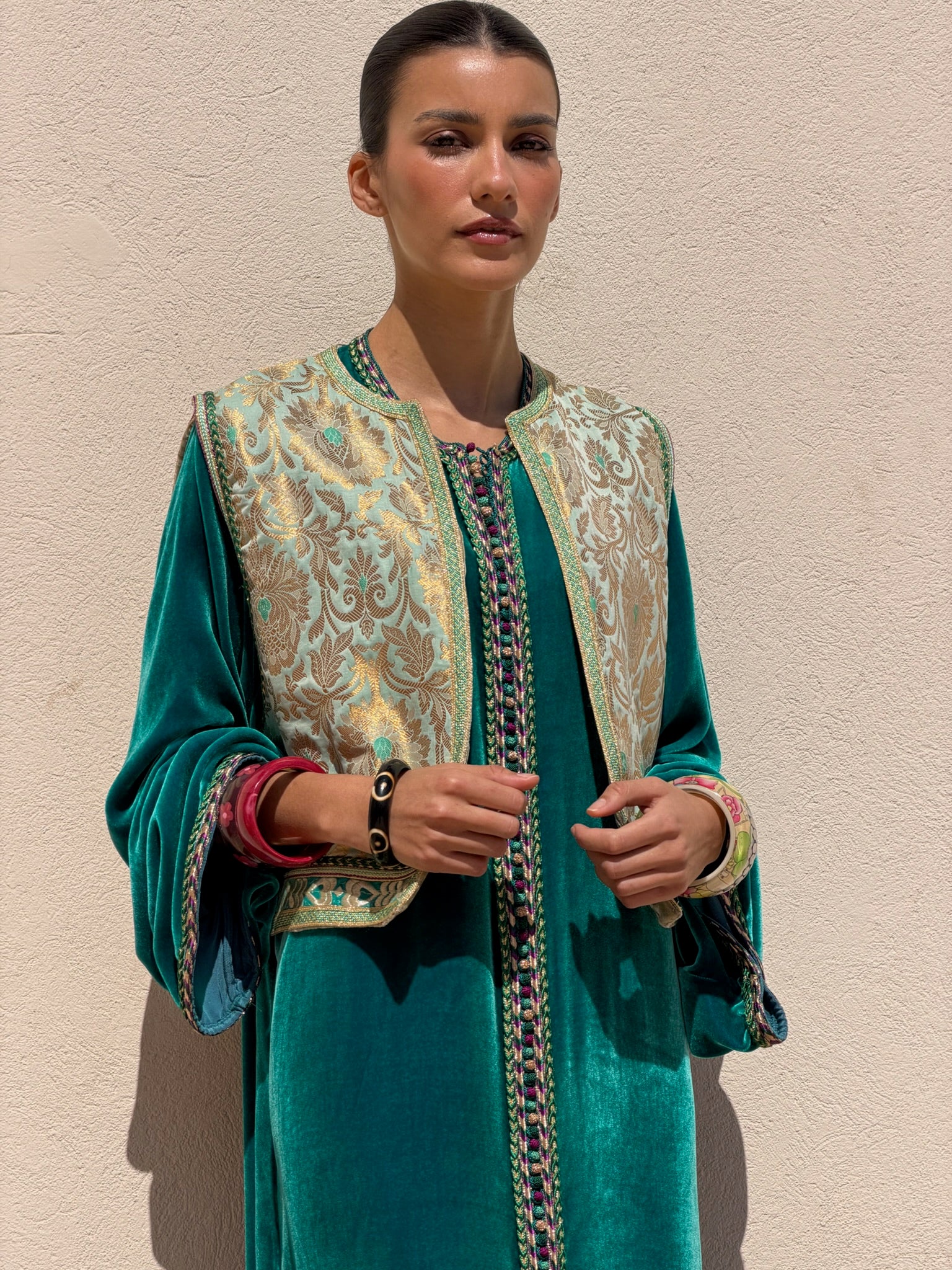 HOUSNA TWO-PIECE KAFTAN & GILET