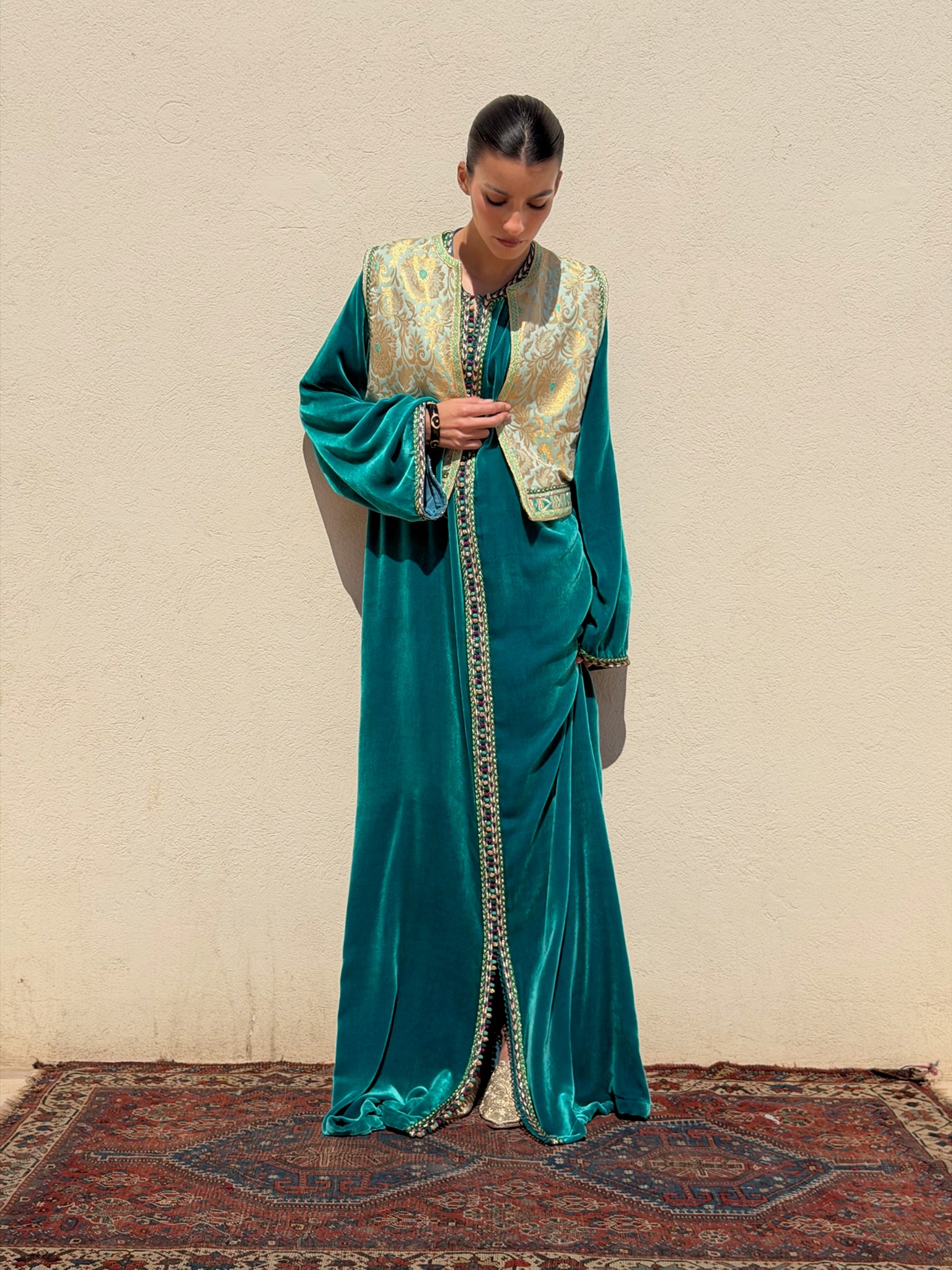HOUSNA TWO-PIECE KAFTAN & GILET