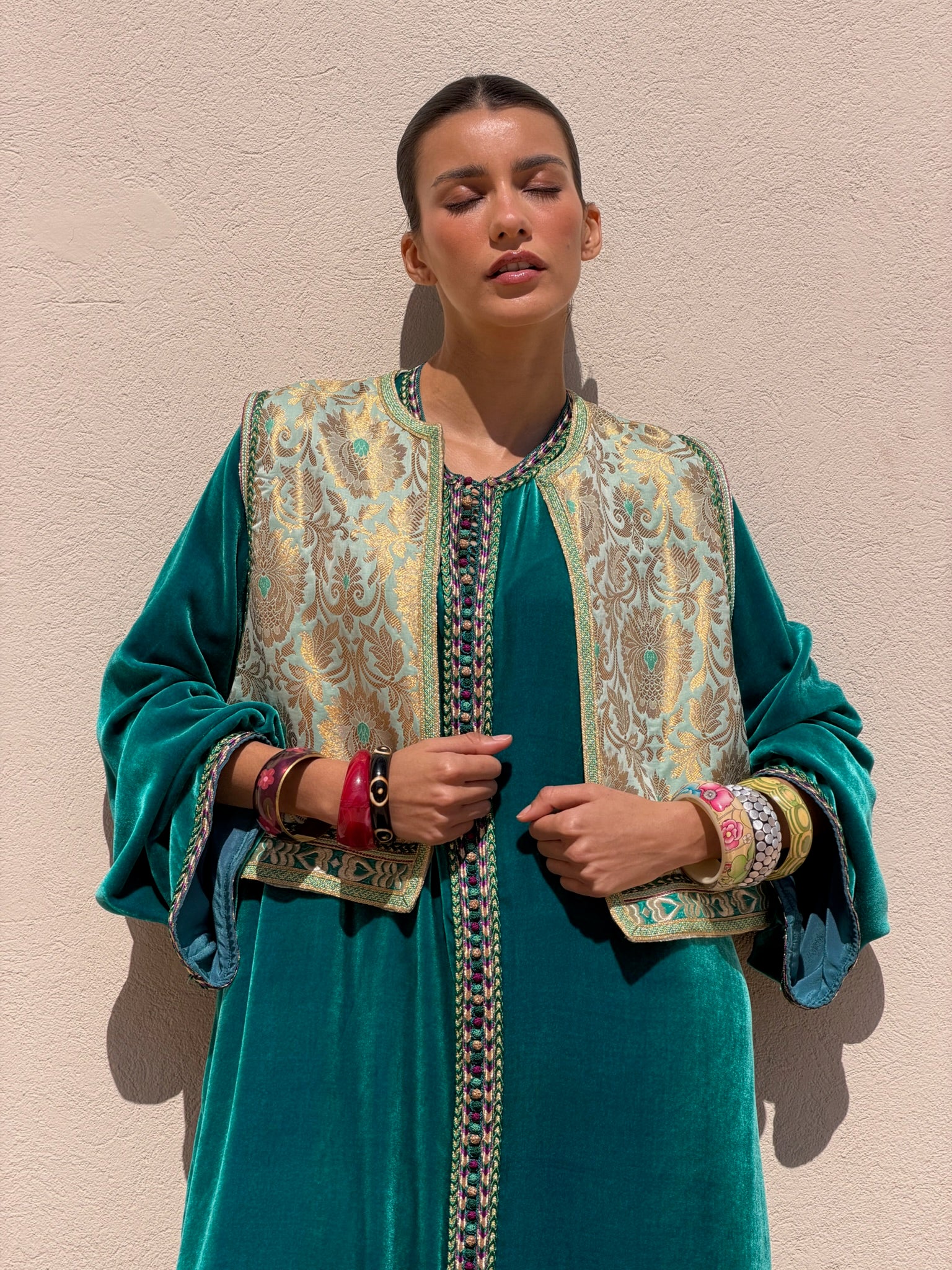 HOUSNA TWO-PIECE KAFTAN & GILET