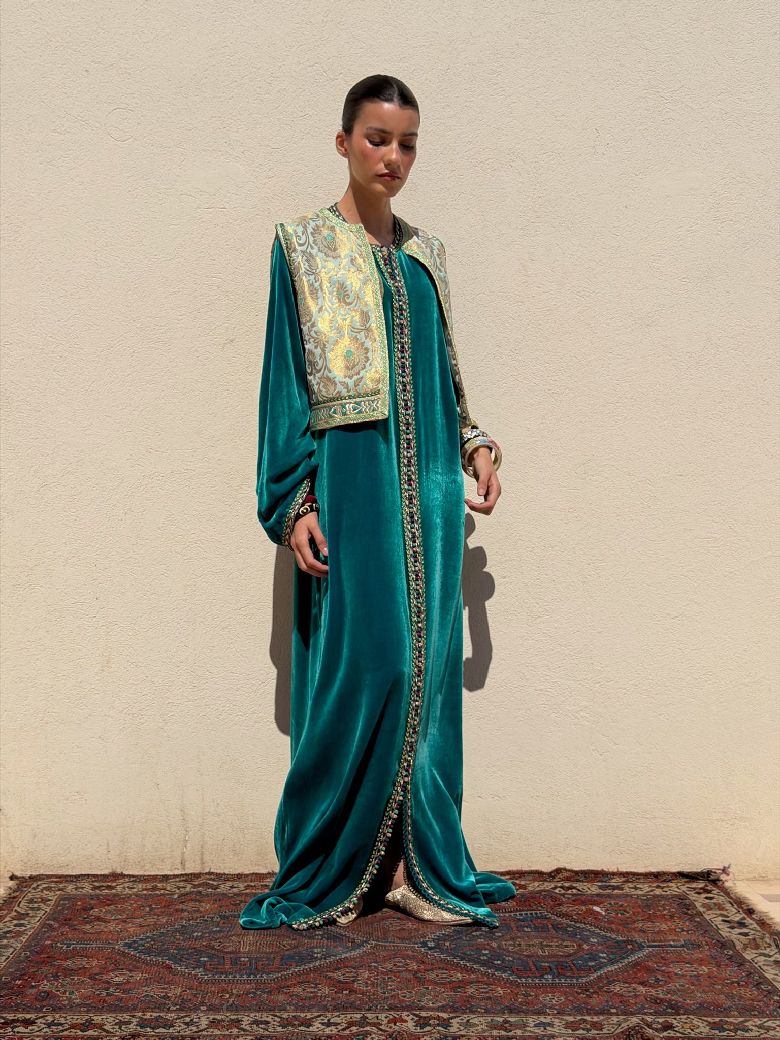 HOUSNA TWO-PIECE KAFTAN & GILET