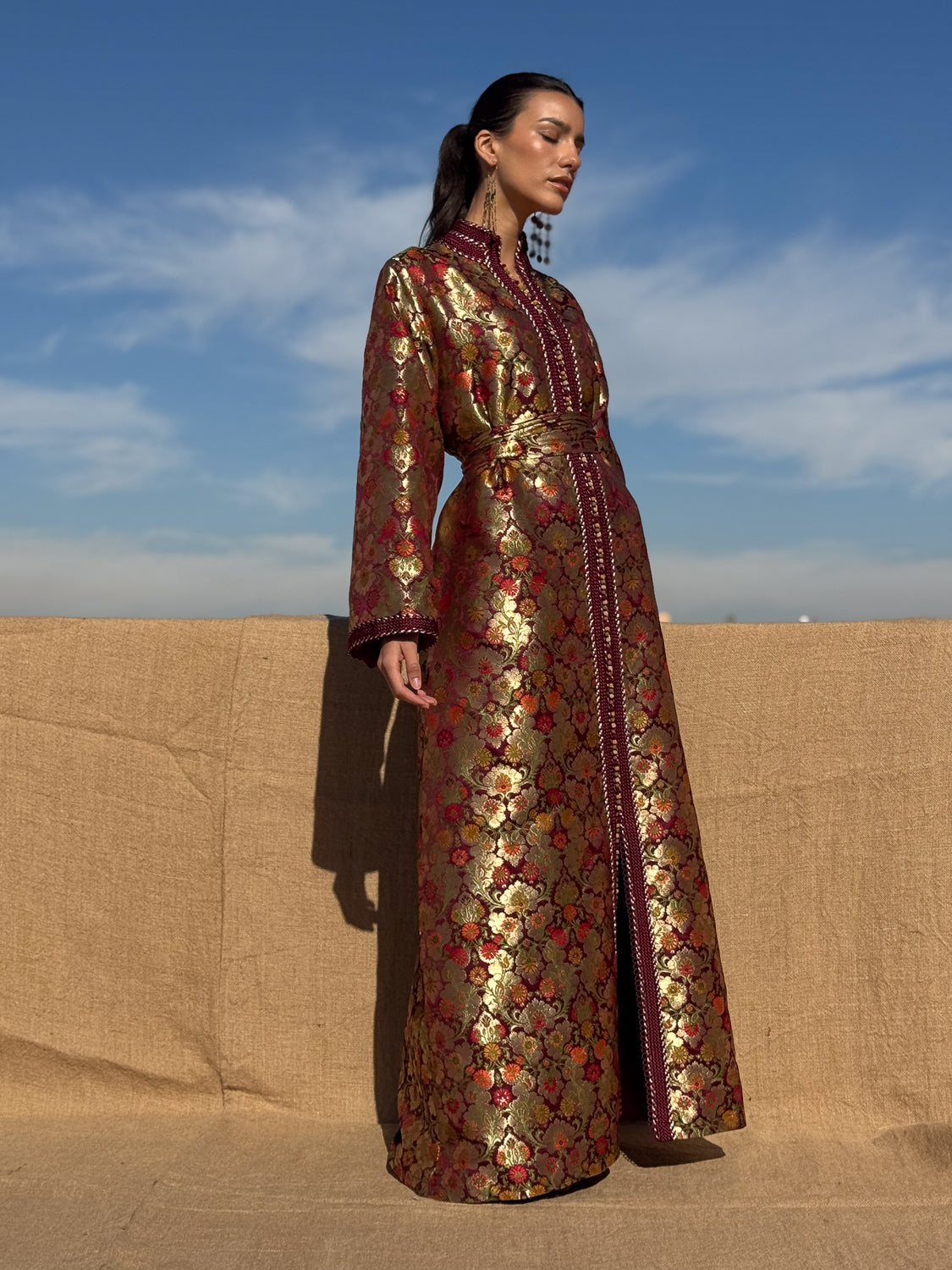 ANIKA SILK BROCADE KAFTAN