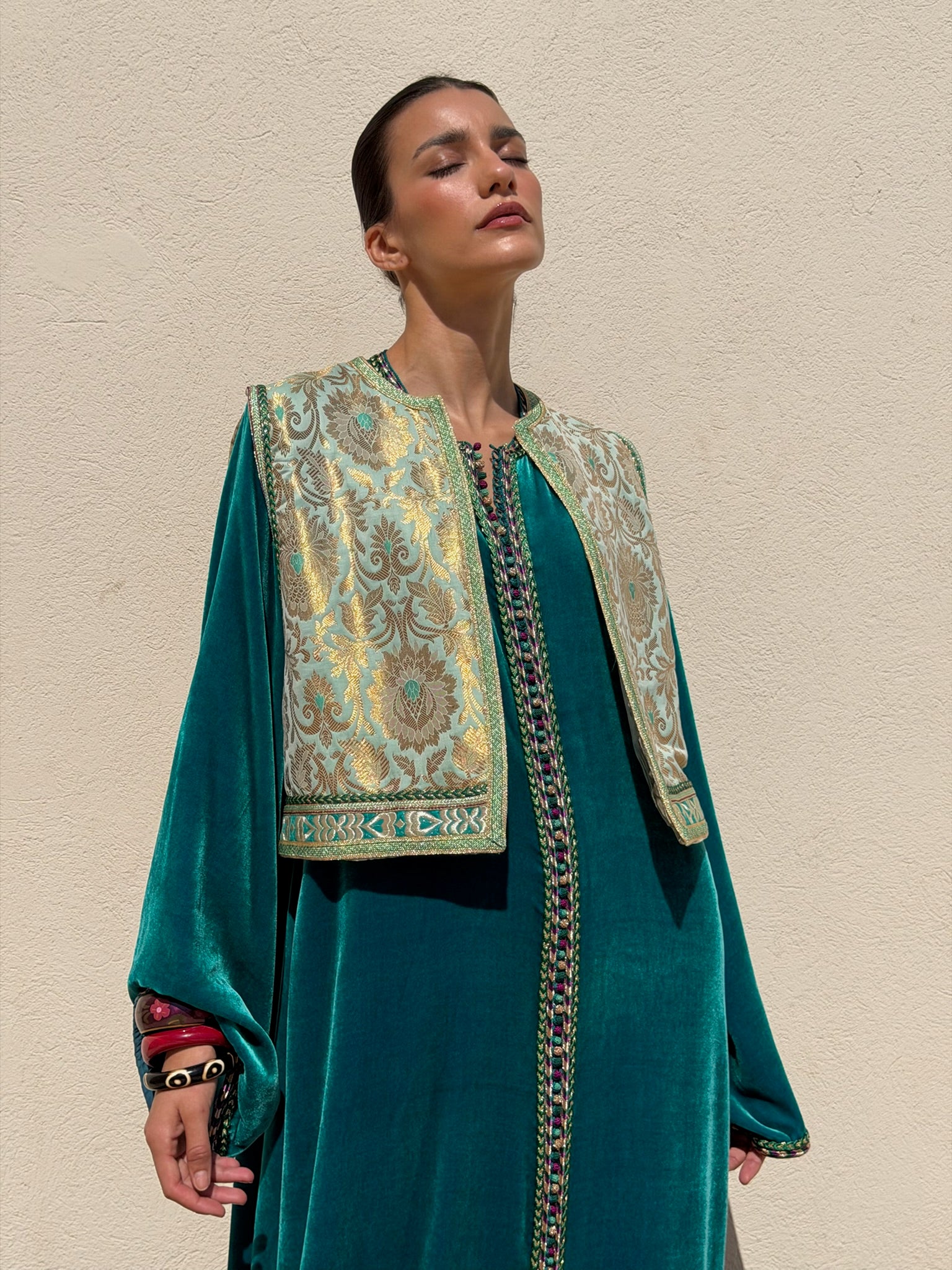HOUSNA TWO-PIECE KAFTAN & GILET
