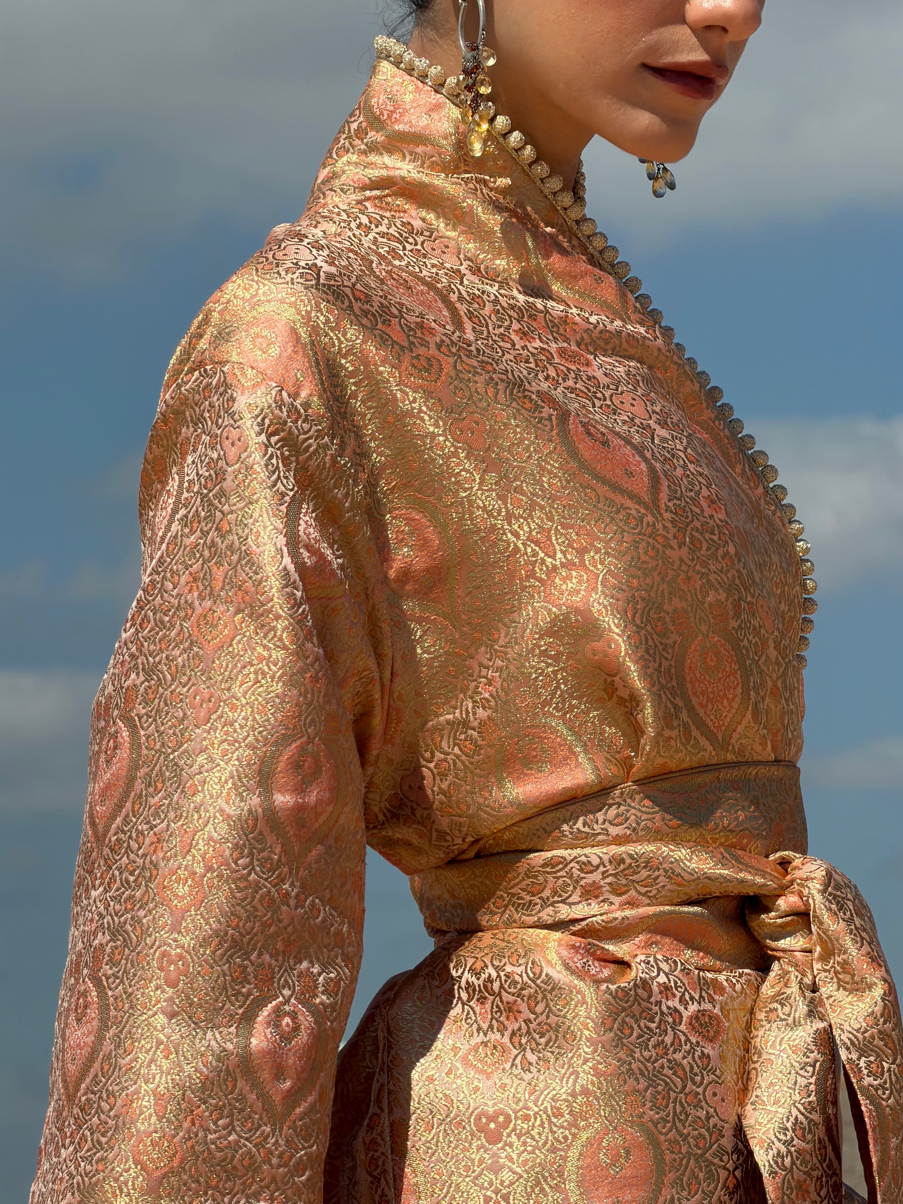 SHAYMA SILK BROCADE KIMONO KAFTAN