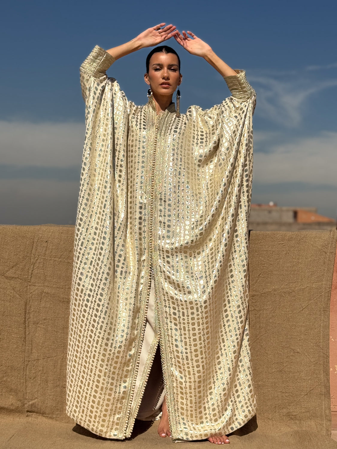 SAMIHA TWO-PIECE SILK KAFTAN