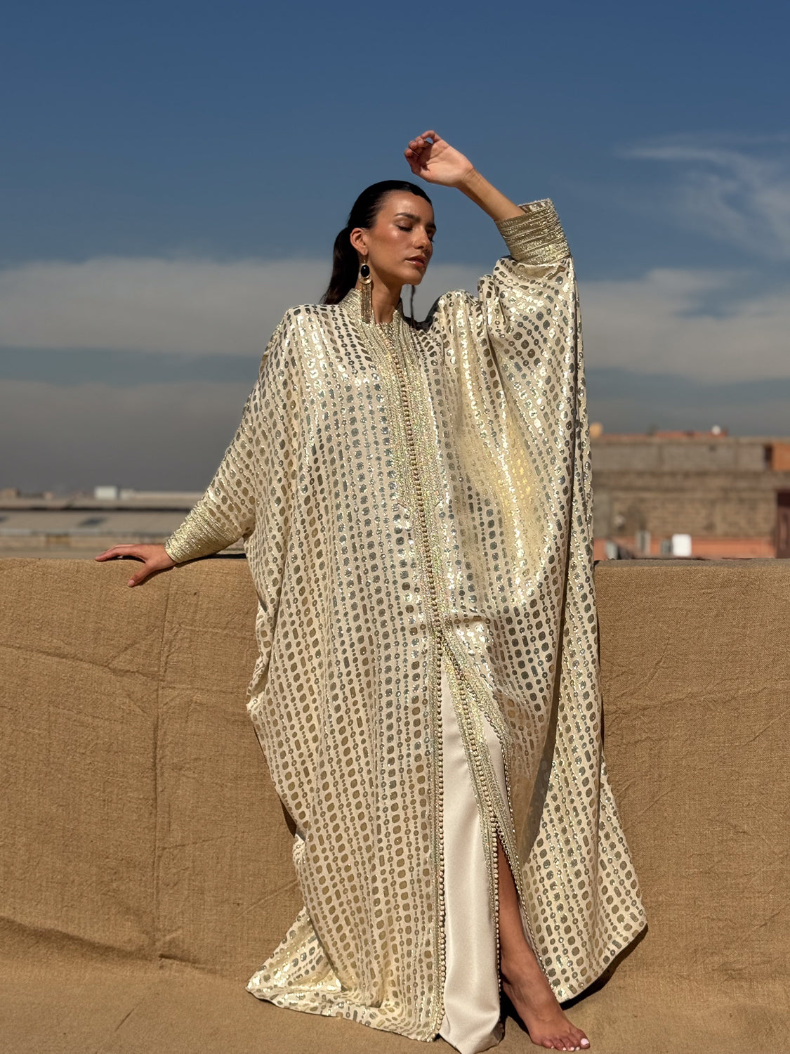SAMIHA TWO-PIECE SILK KAFTAN