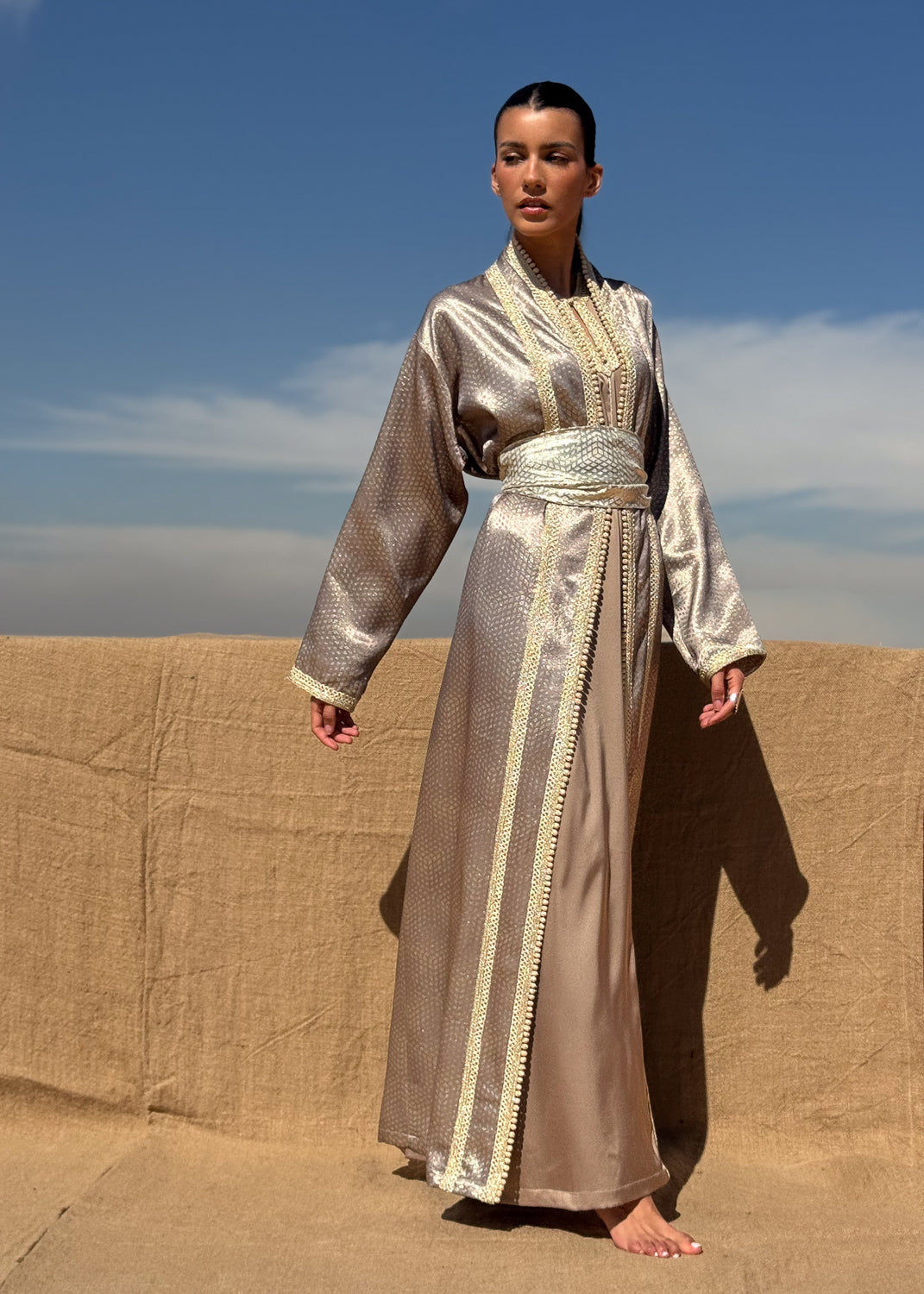 NOAF TWO-PIECE KAFTAN AND KIMONO