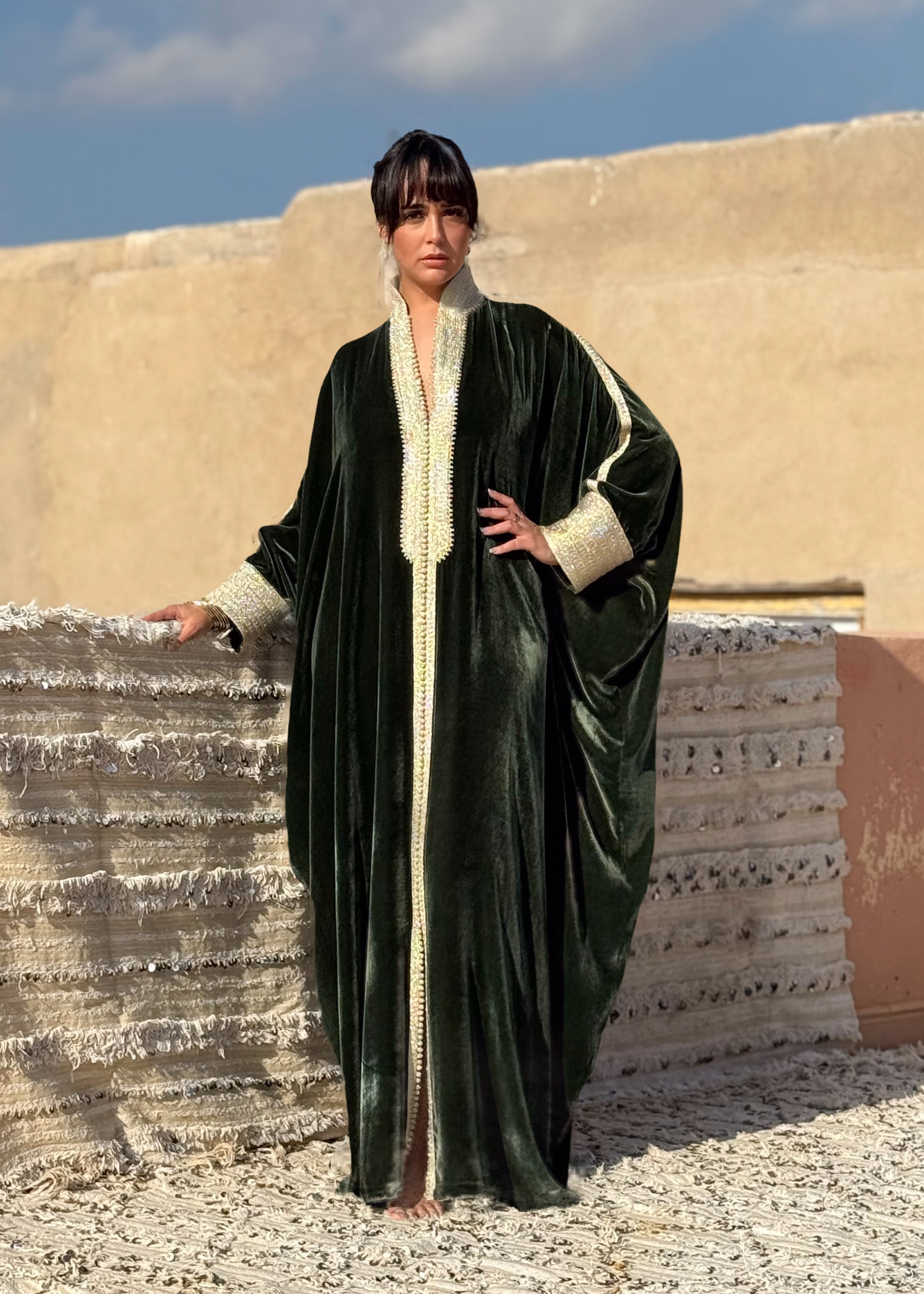 TAKWA OVERSIZED VELVET KAFTAN