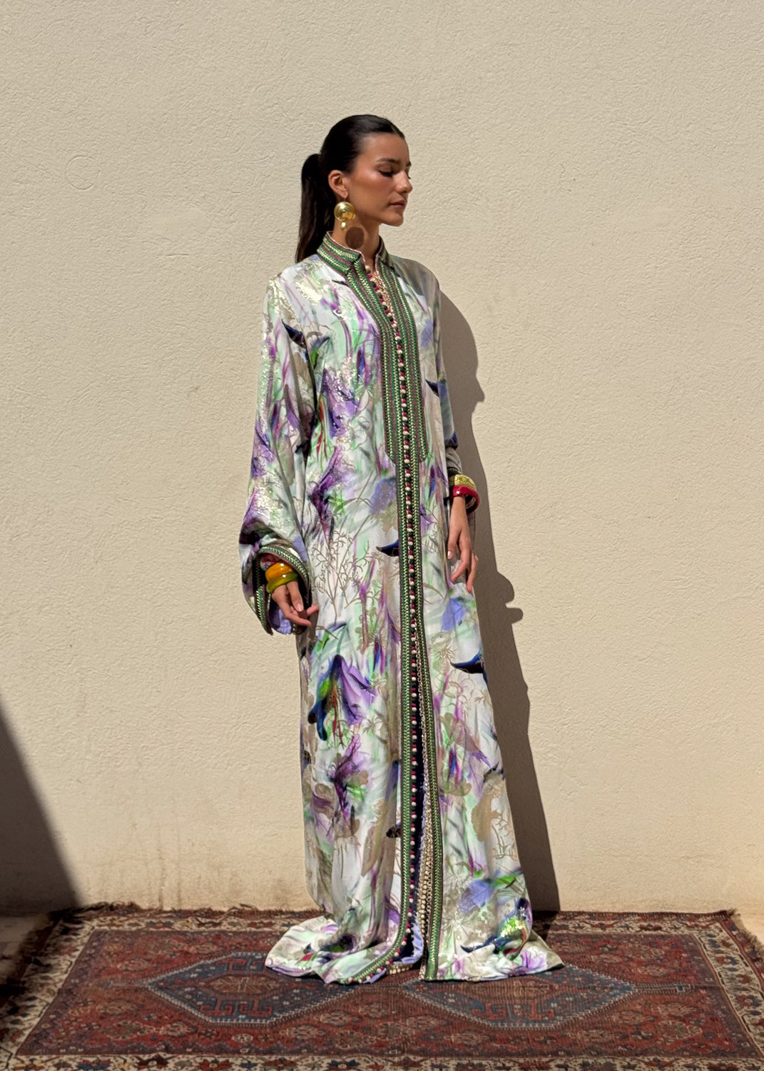 FARHANA TWO-PIECE SILK KAFTAN