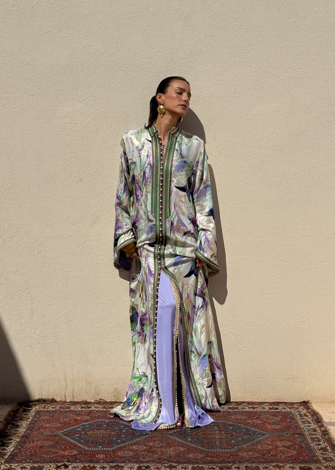 FARHANA TWO-PIECE SILK KAFTAN