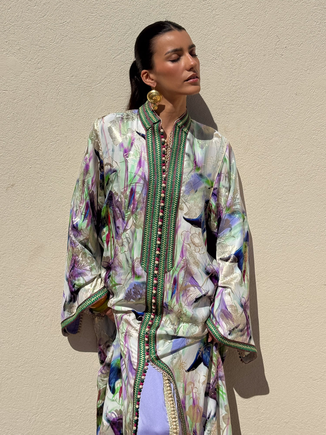 FARHANA TWO-PIECE SILK KAFTAN