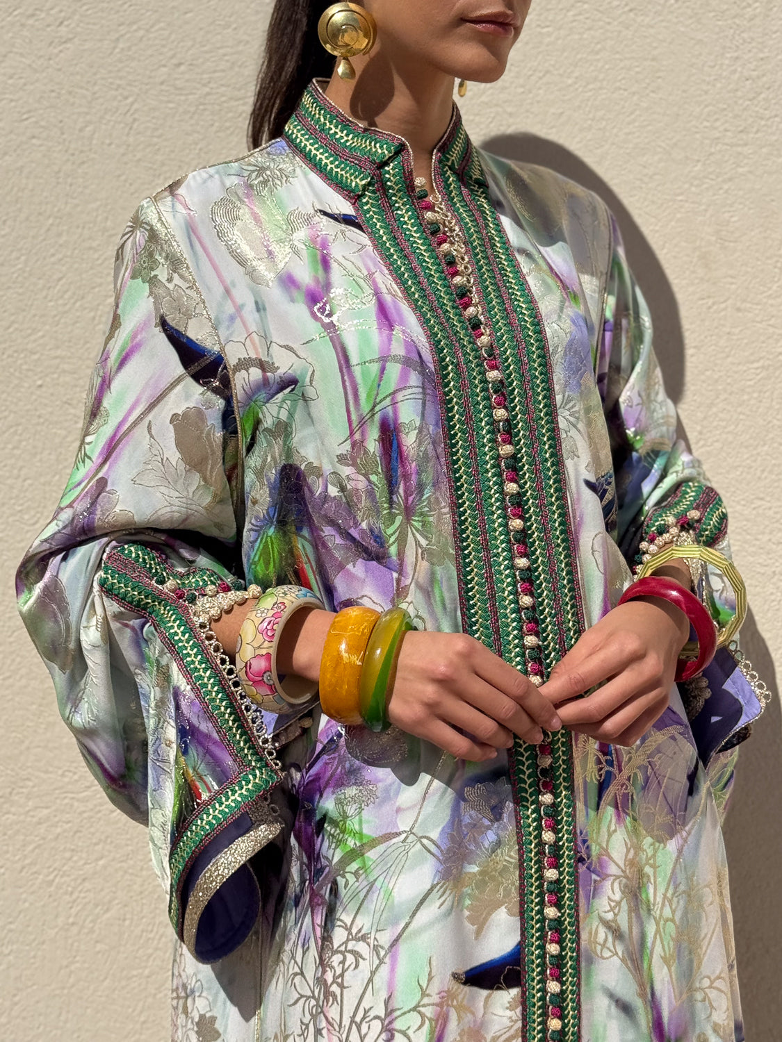 FARHANA TWO-PIECE SILK KAFTAN