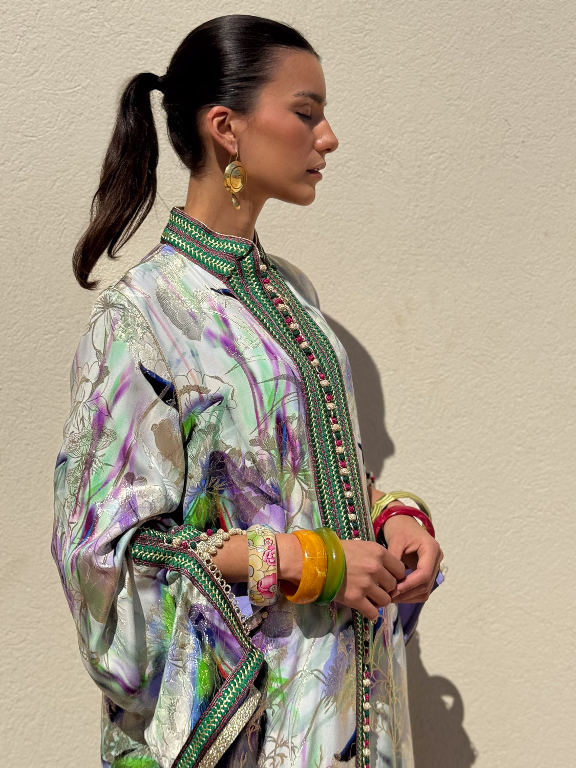 FARHANA TWO-PIECE SILK KAFTAN