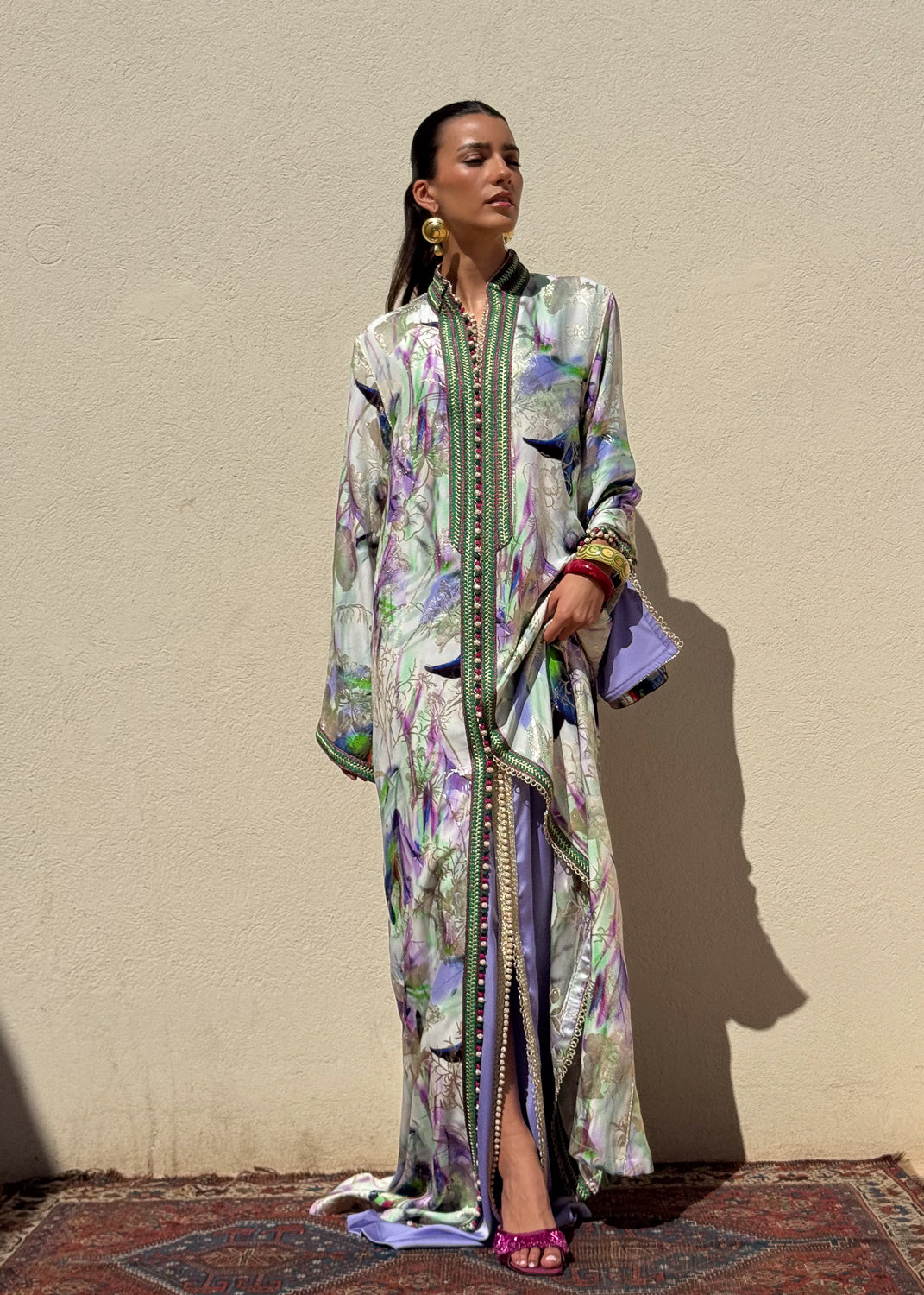 FARHANA TWO-PIECE SILK KAFTAN