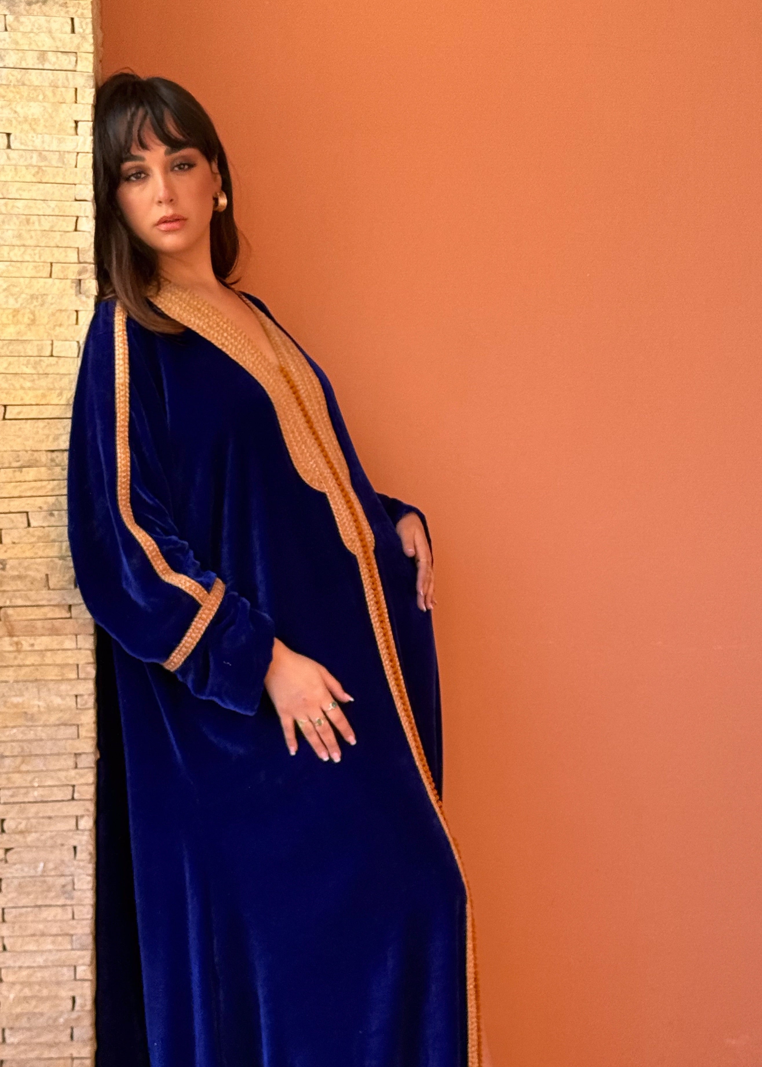 DALIA SILK VELVET KAFTAN