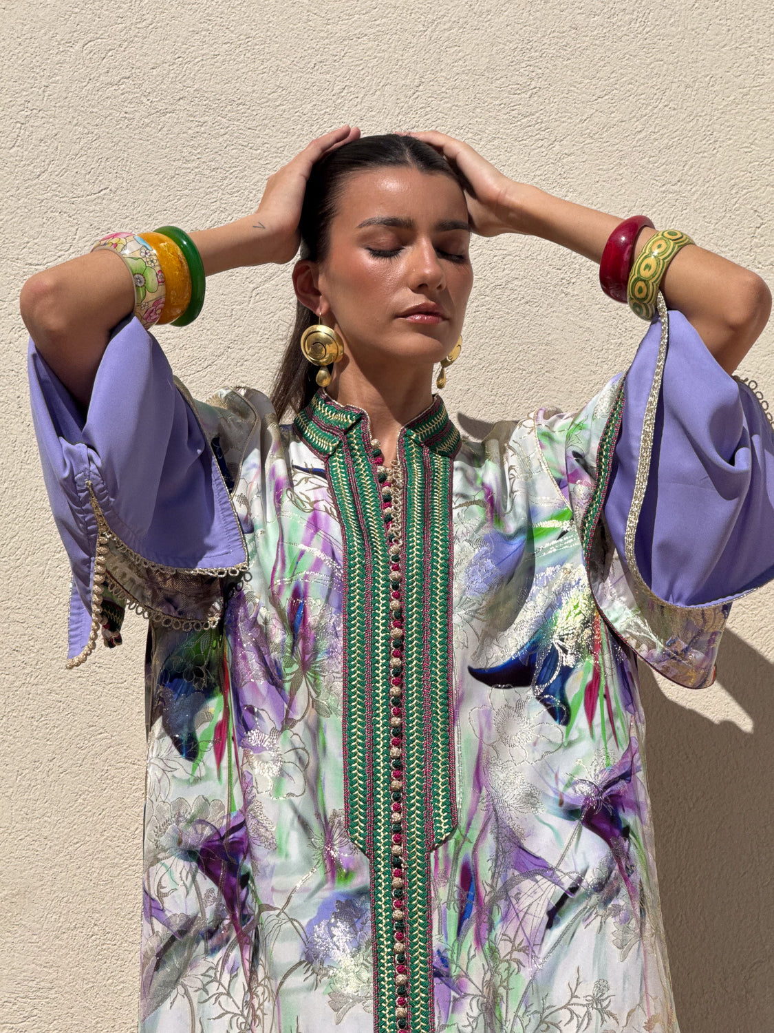 FARHANA TWO-PIECE SILK KAFTAN