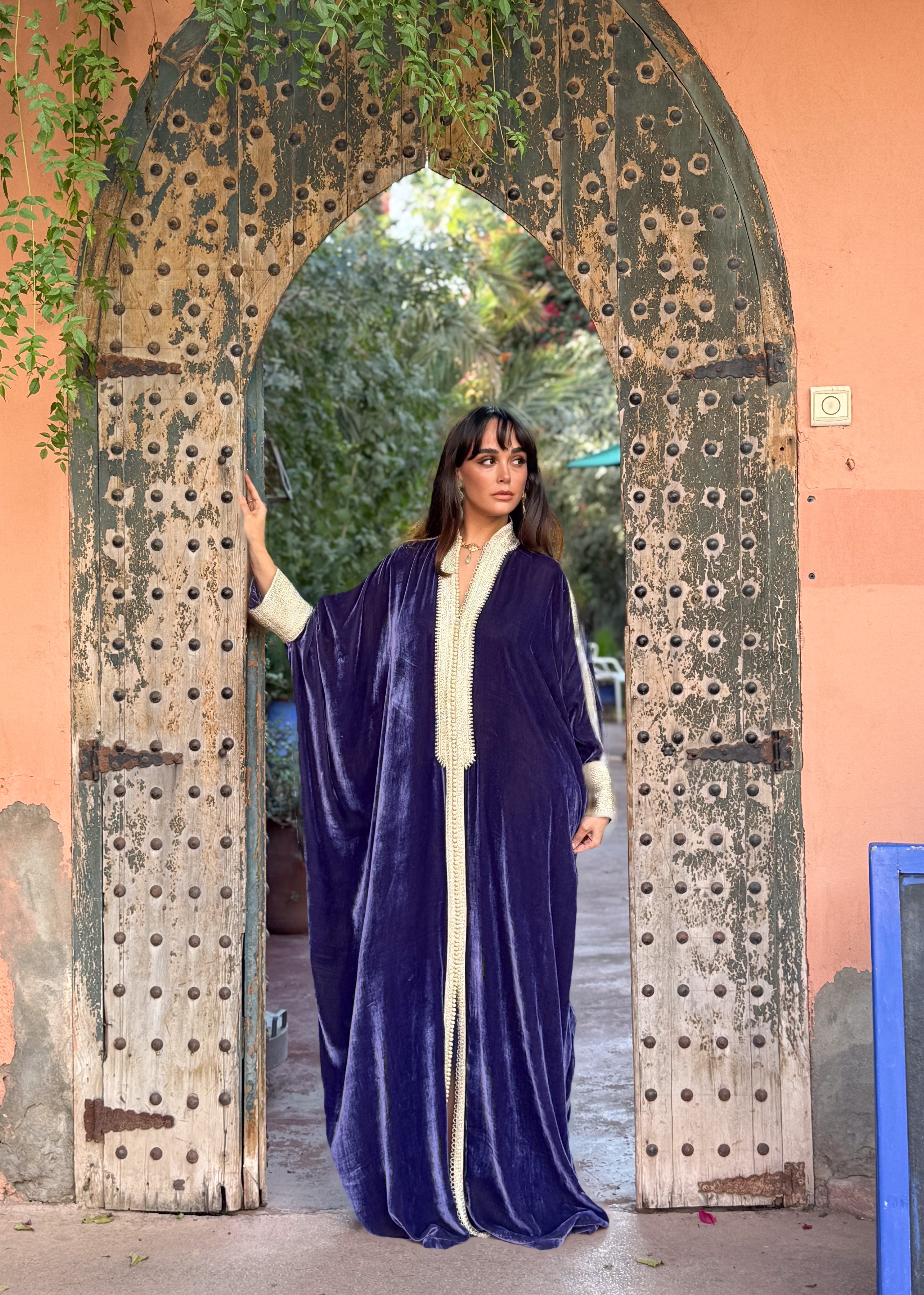 FALAK SILK VELVET KAFTAN