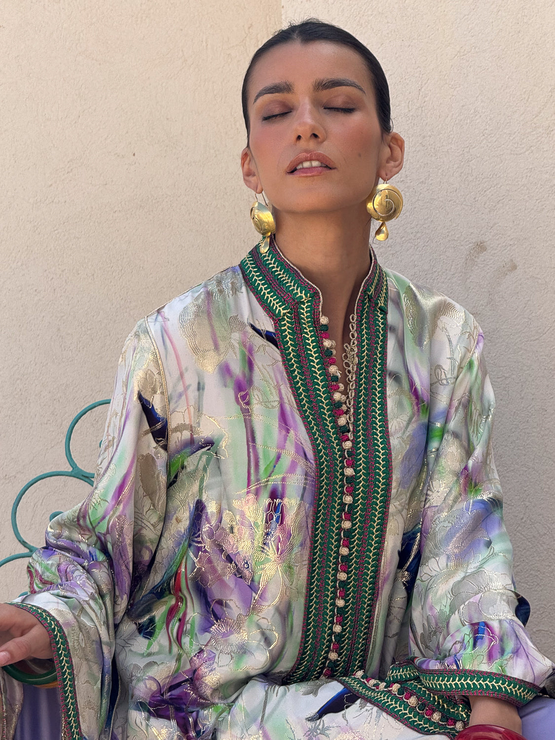 FARHANA TWO-PIECE SILK KAFTAN