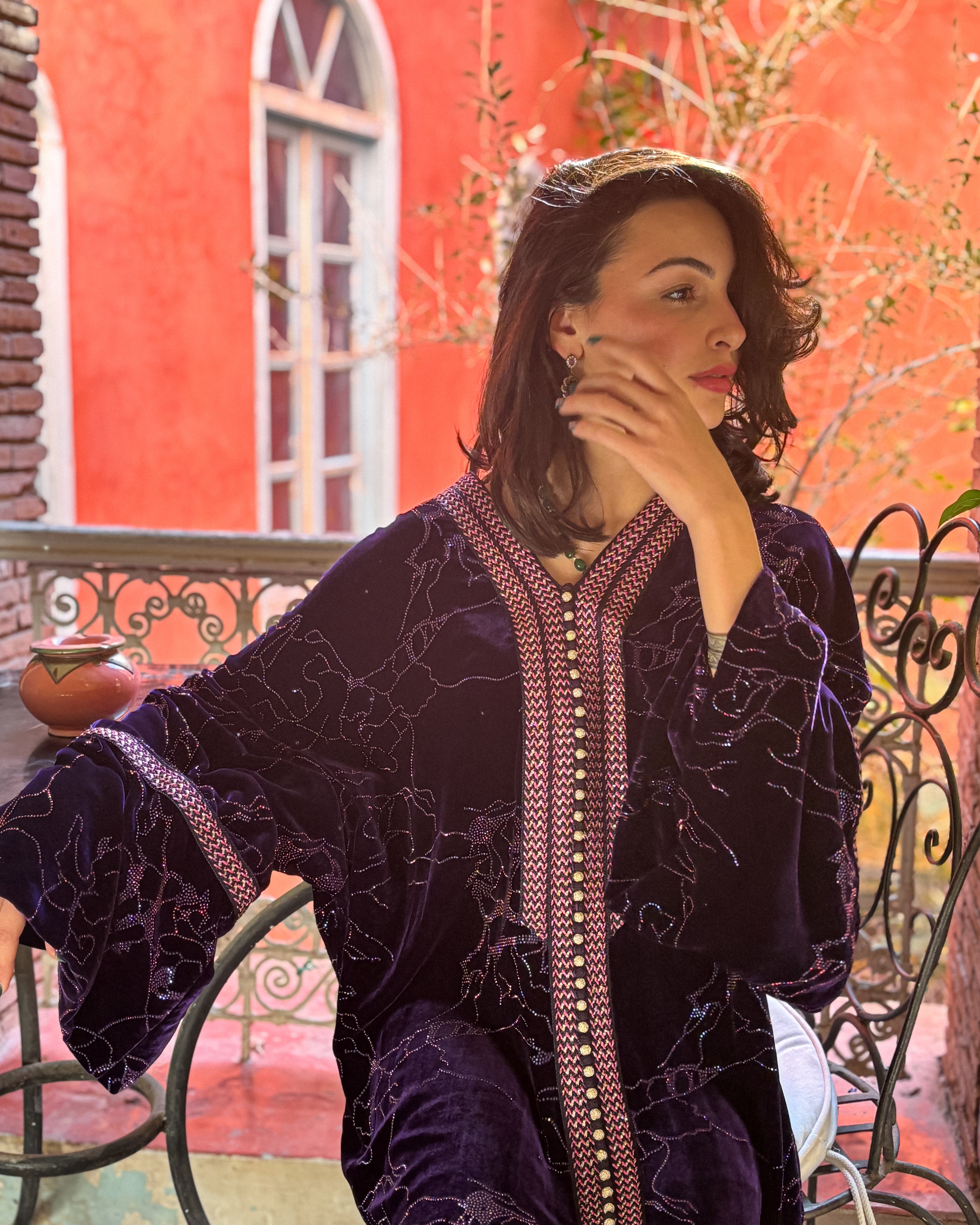 SABAH SILK VELVET KAFTAN