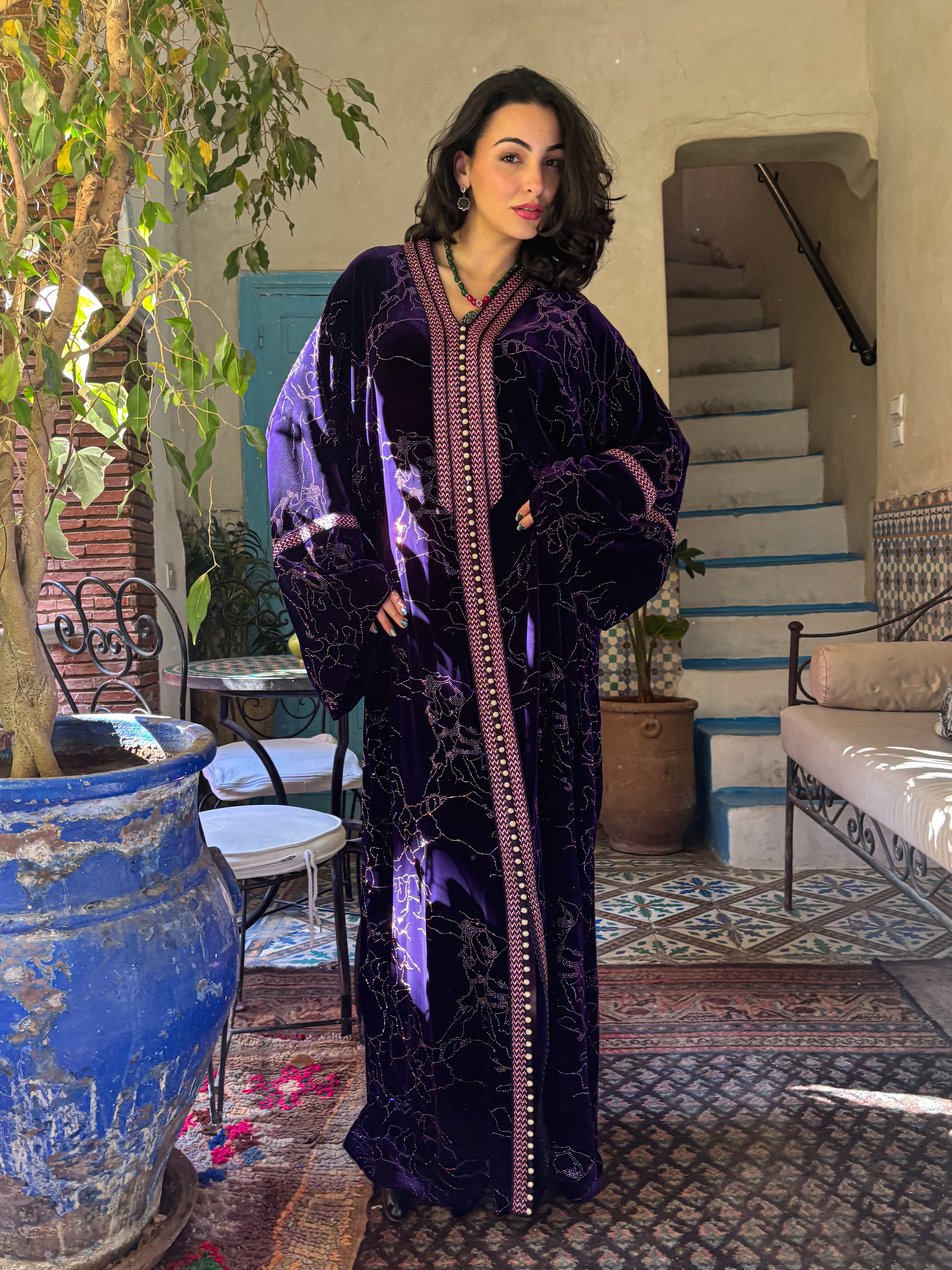 SABAH SILK VELVET KAFTAN