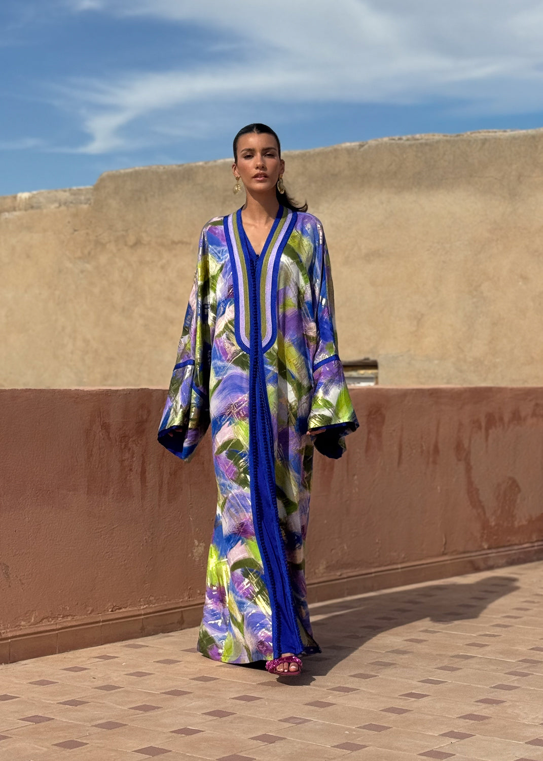 ZAMZAM TWO-PIECE SILK KAFTAN