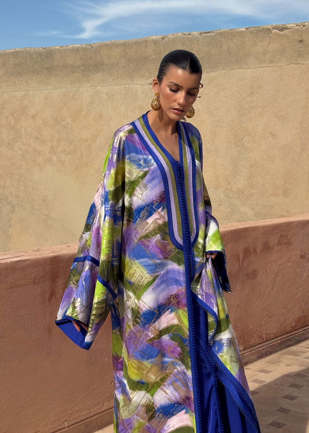 ZAMZAM TWO-PIECE SILK KAFTAN