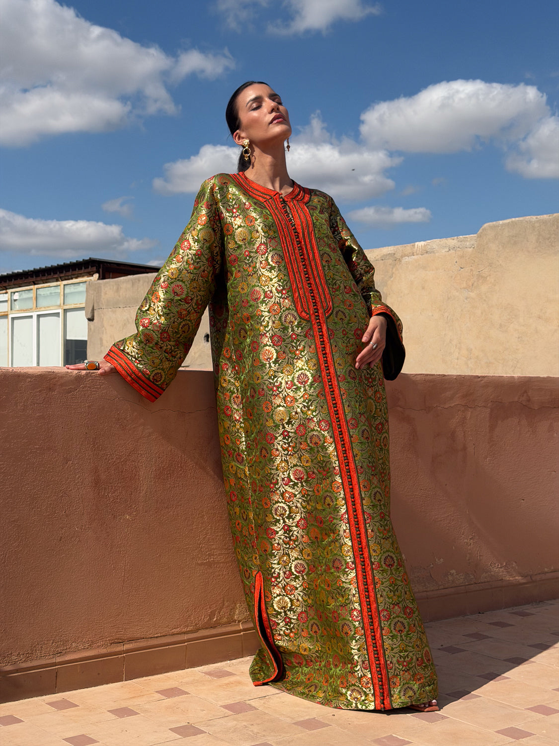 MALIKA SILK BROCADE KAFTAN