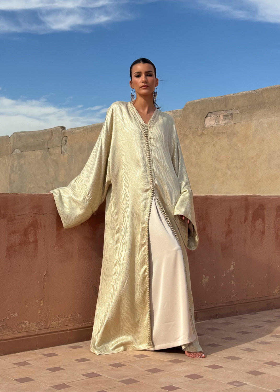 RADIYA TWO-PIECE SILK KAFTAN