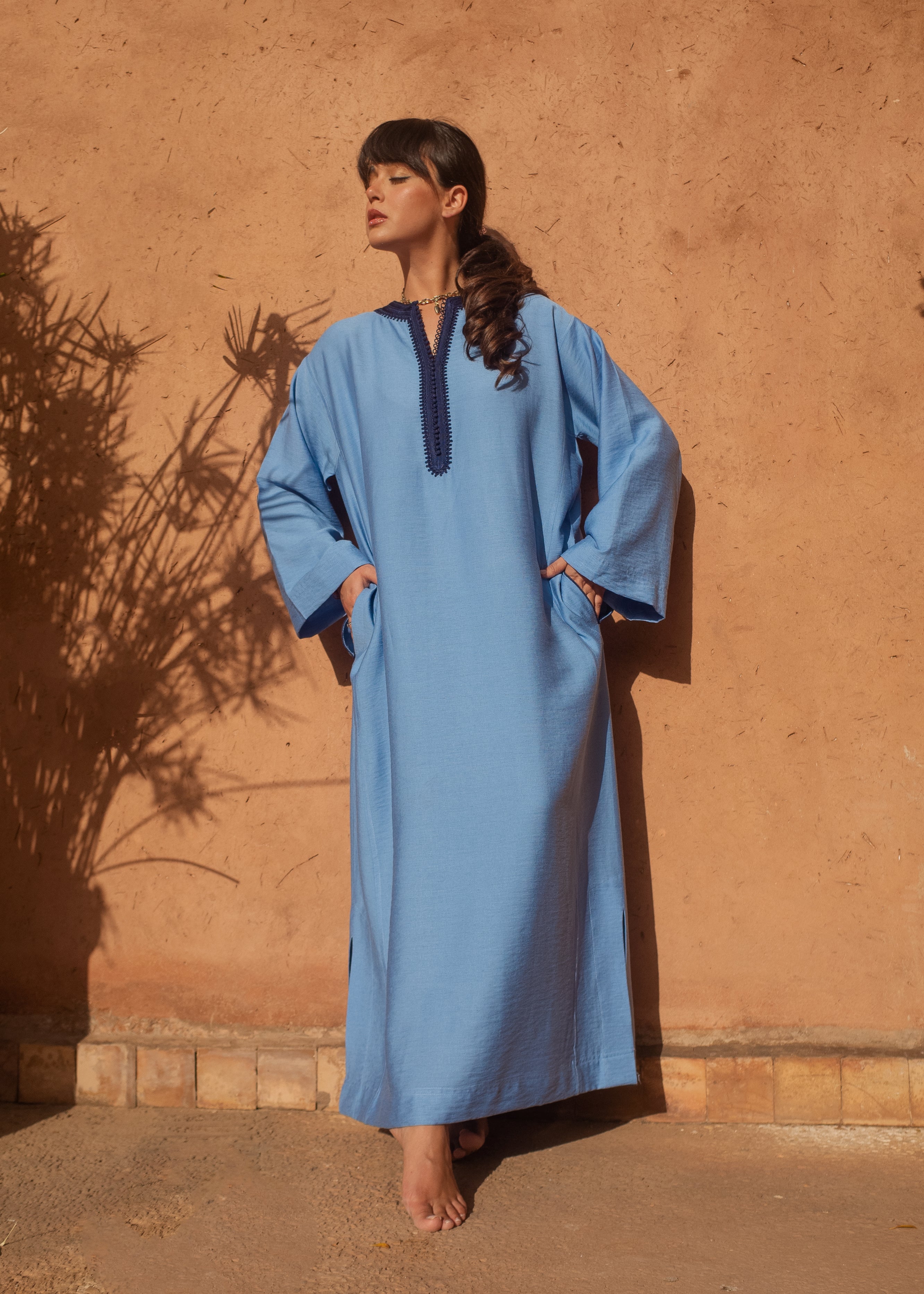 SMAHANE LINEN KAFTAN
