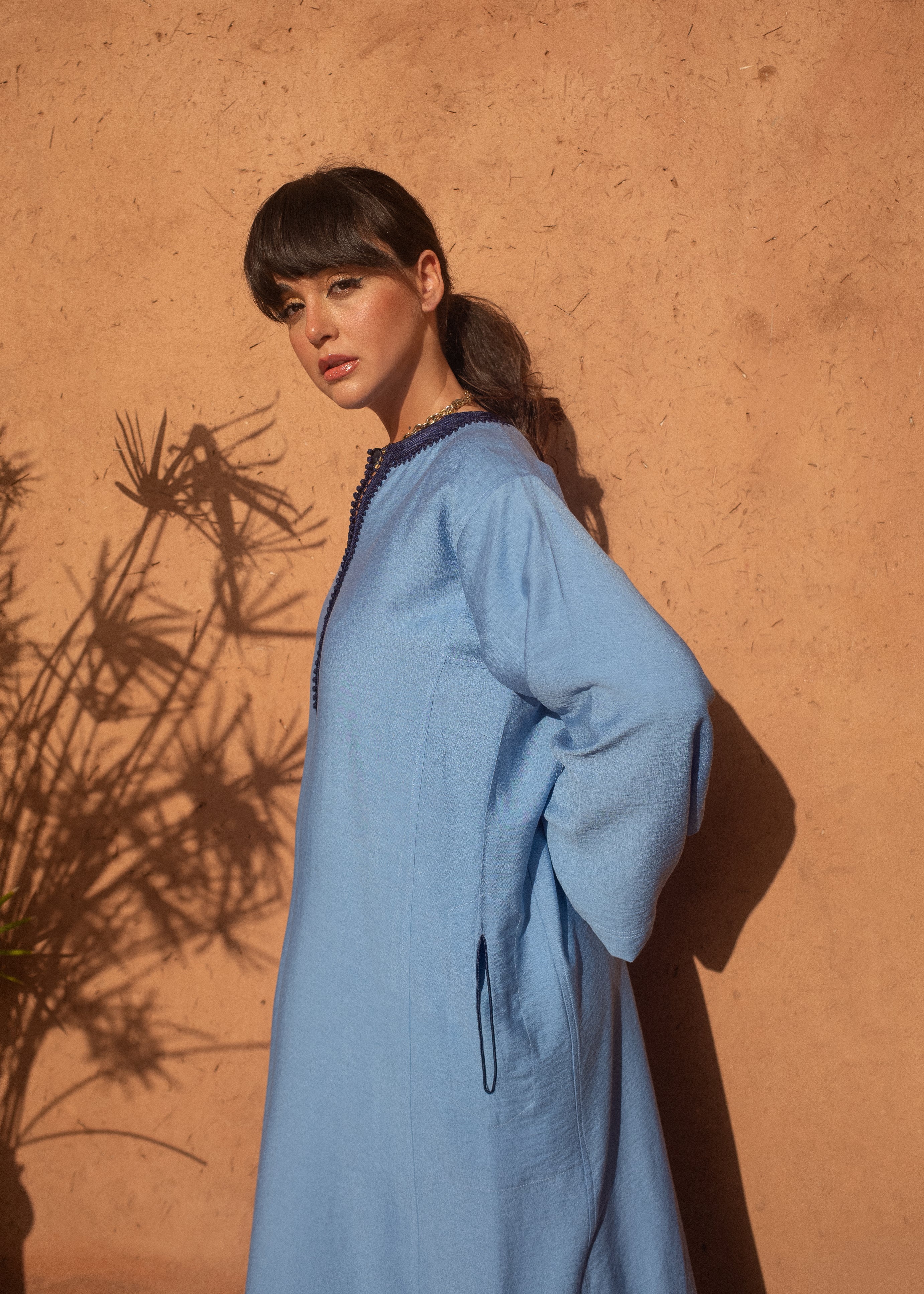 SMAHANE LINEN KAFTAN